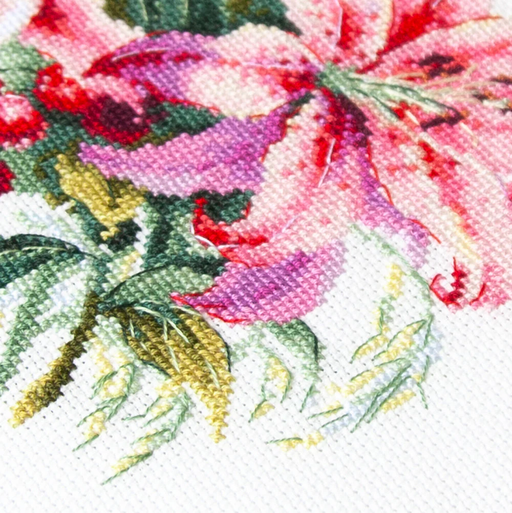Pink Lilies 70-06 Counted Cross-Stitch Kit - Image 7