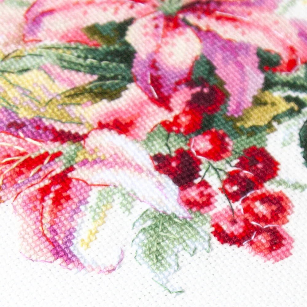 Pink Lilies 70-06 Counted Cross-Stitch Kit - Image 8