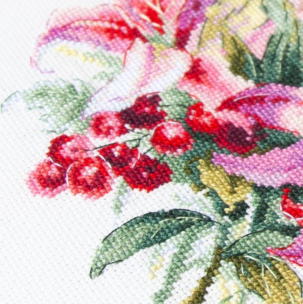 Pink Lilies 70-06 Counted Cross-Stitch Kit - Image 9