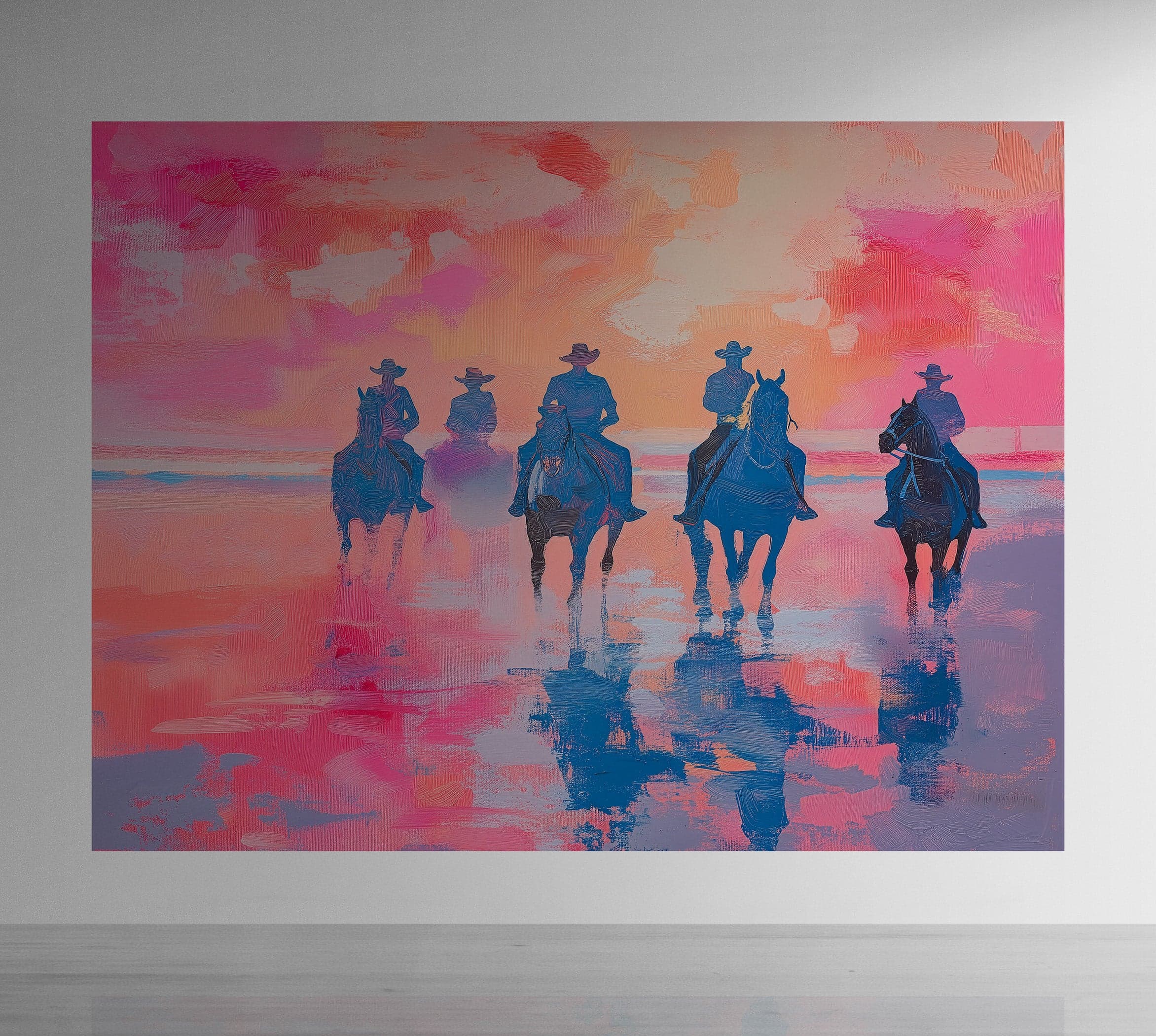 Pink Western Cowboy Style Wall Mural. Pink Cowgirl. #7048 - Image 8