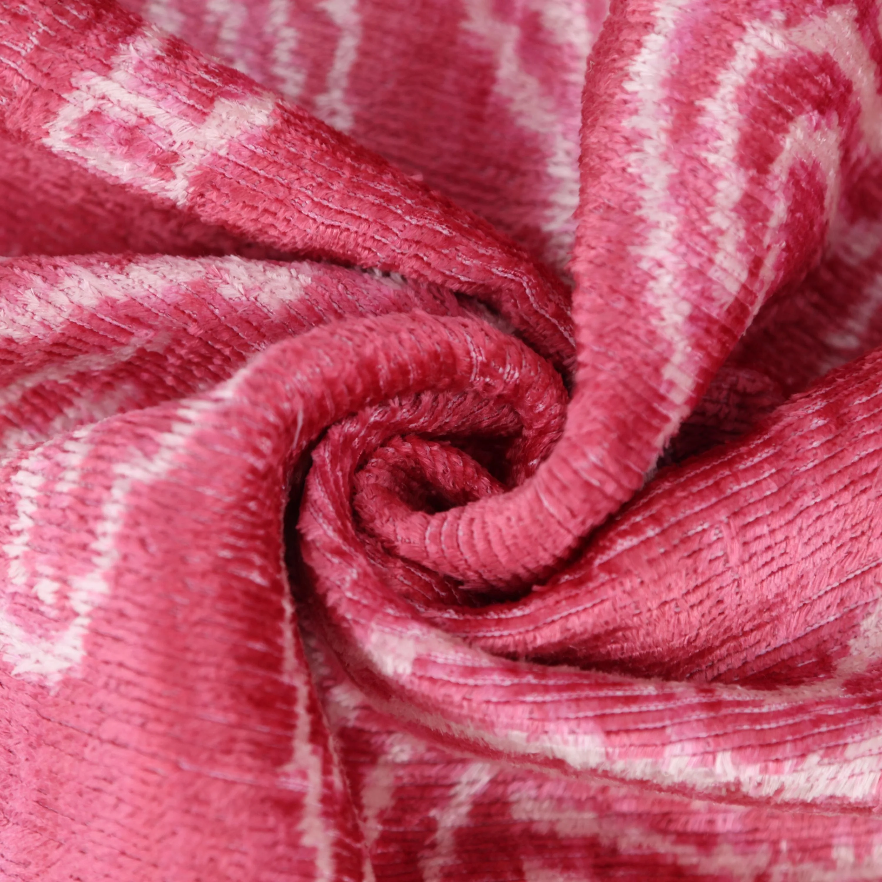 Pink White Zebra Silk Velvet Pillow – 20x20 Handmade Ikat Animal Cushion - Image 2