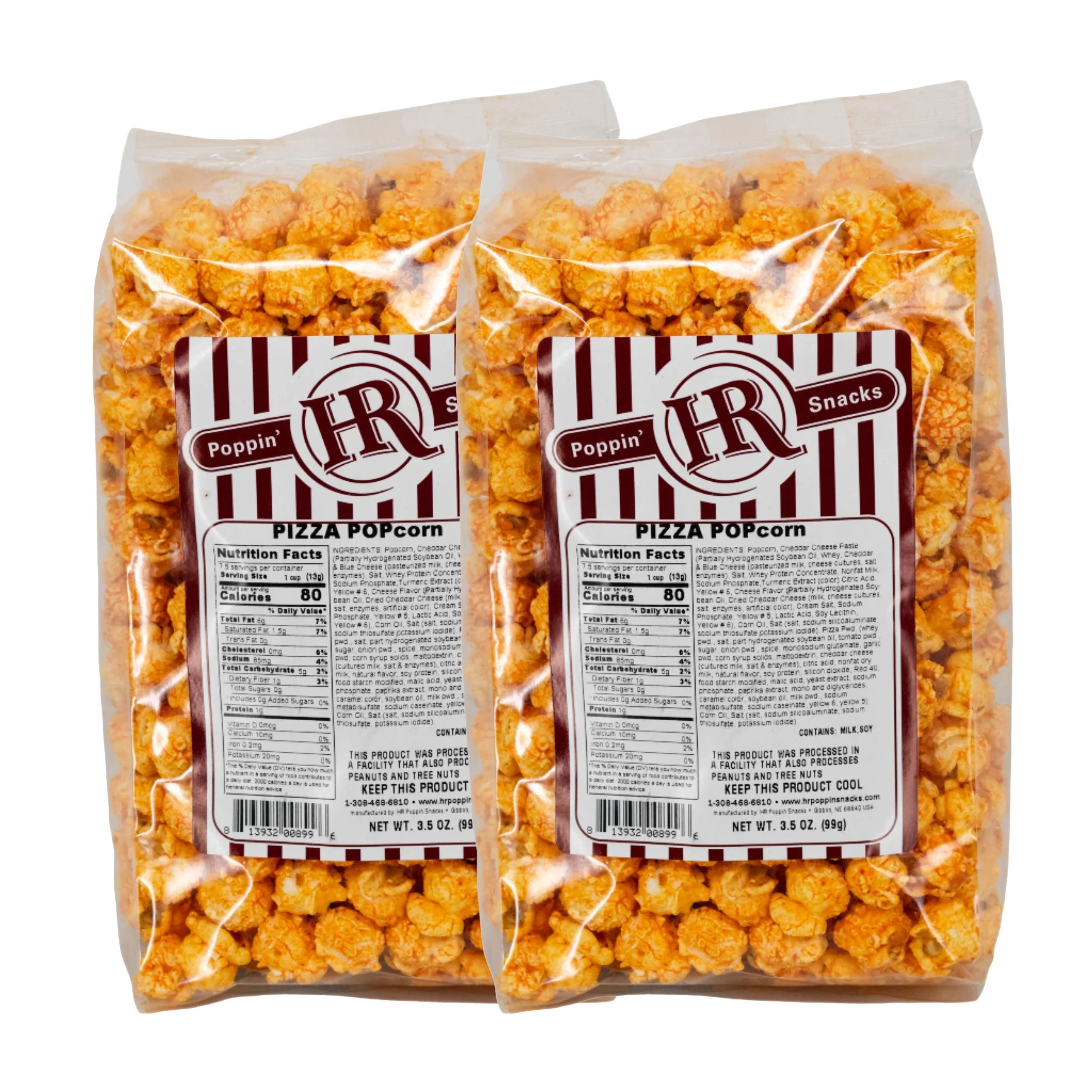 Pizza Popcorn | 3.5 oz | Pack of 2 | HR Poppin' Snacks