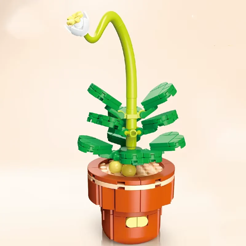 Plant Building Brick Kit - Stone Lotus by Wizardi F07N11-24-10(113)