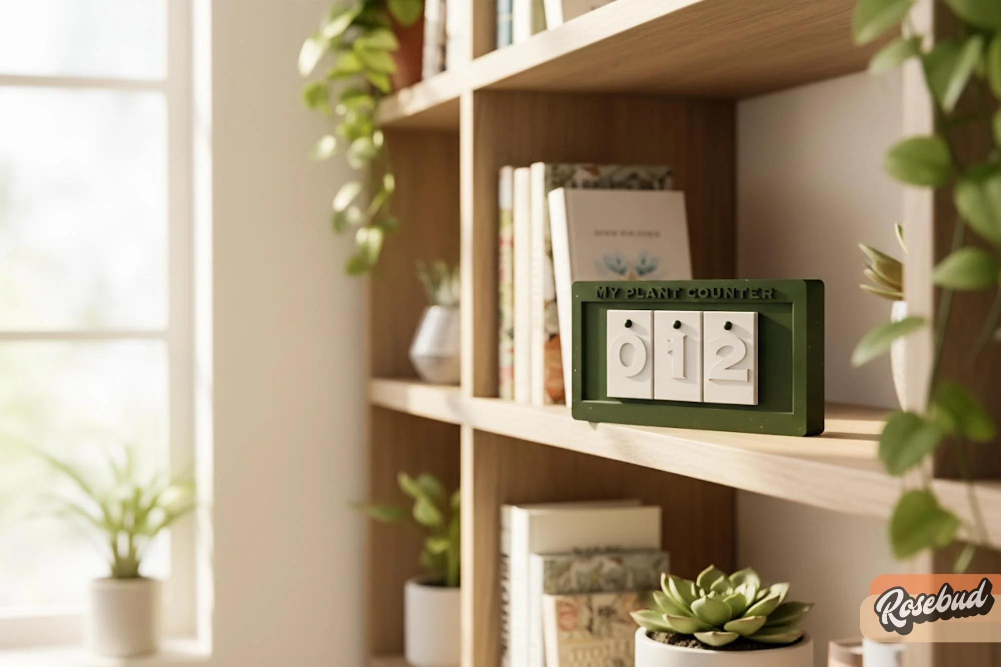 Plant Lover Gift, Plant Counter Sliding Display, Unique Houseplant Gift Idea, Garden Lover Gift, Modern Plant Decor, Plant Milestone Counter - Image 3