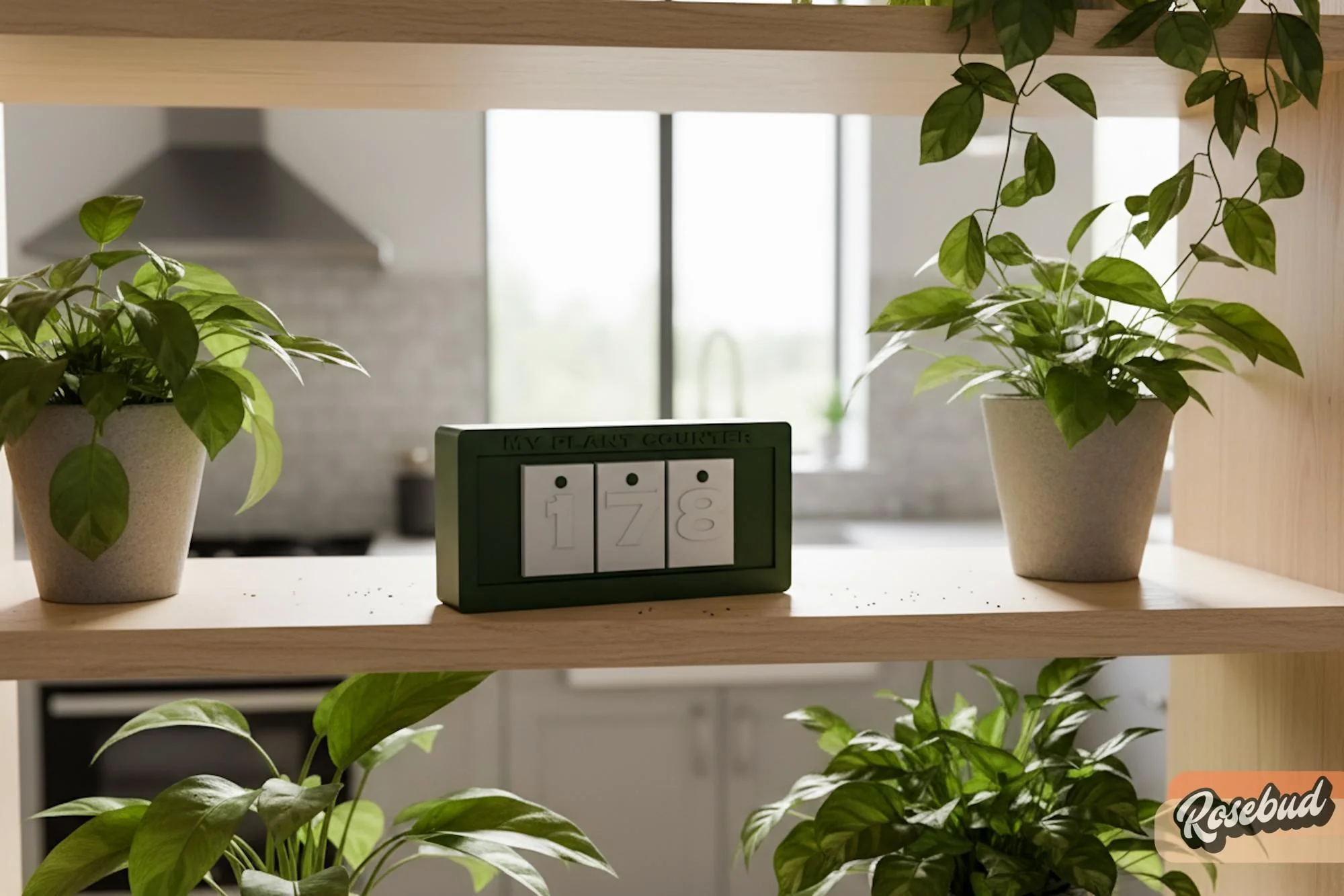 Plant Lover Gift, Plant Counter Sliding Display, Unique Houseplant Gift Idea, Garden Lover Gift, Modern Plant Decor, Plant Milestone Counter - Image 6