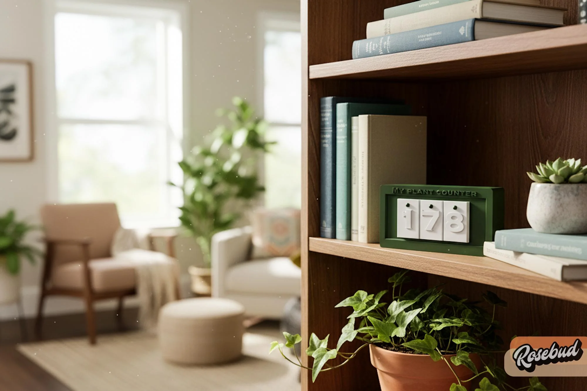 Plant Lover Gift, Plant Counter Sliding Display, Unique Houseplant Gift Idea, Garden Lover Gift, Modern Plant Decor, Plant Milestone Counter - Image 8