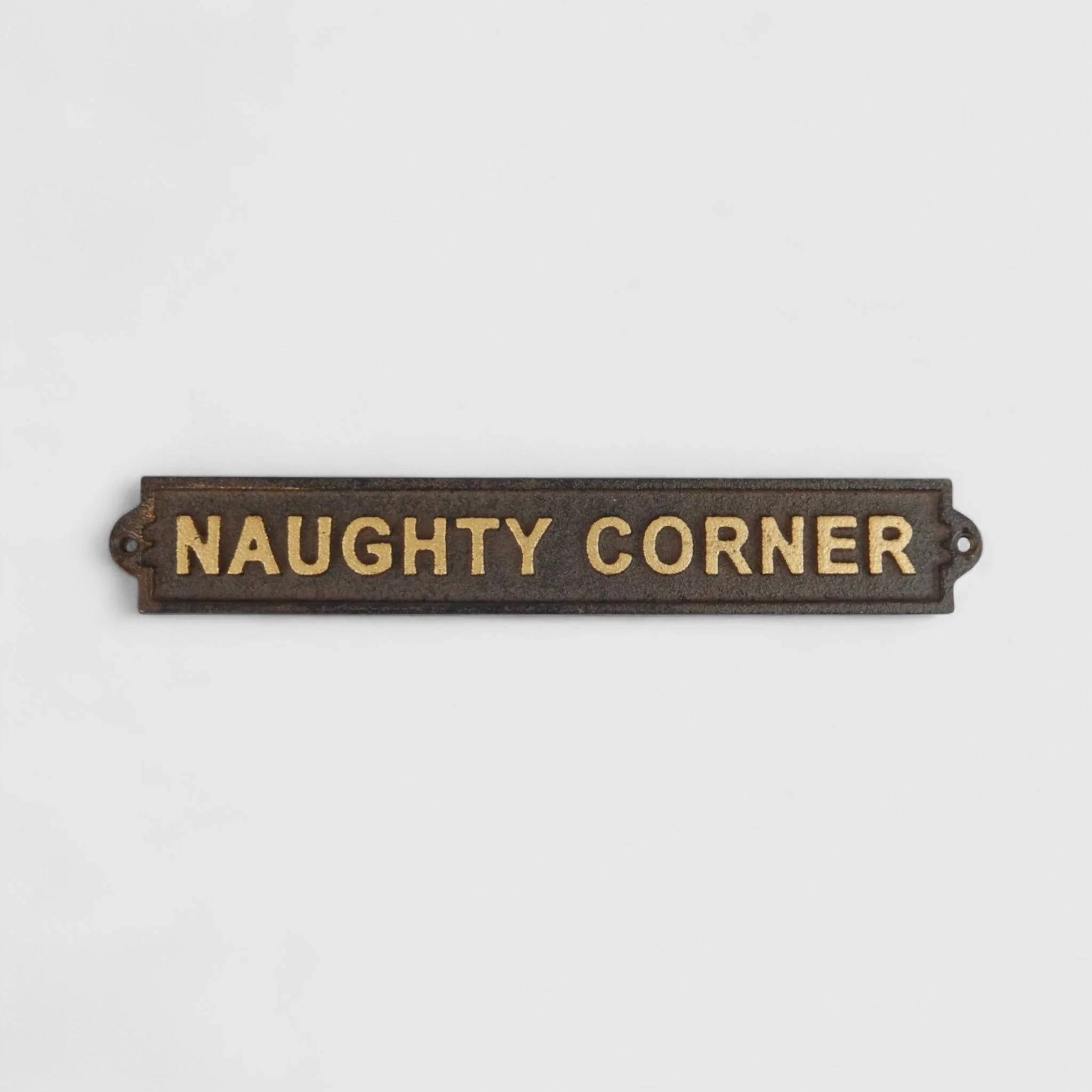 Playful Cast Iron Plaque: Naughty Corner - Amusing Home Decor - Image 2