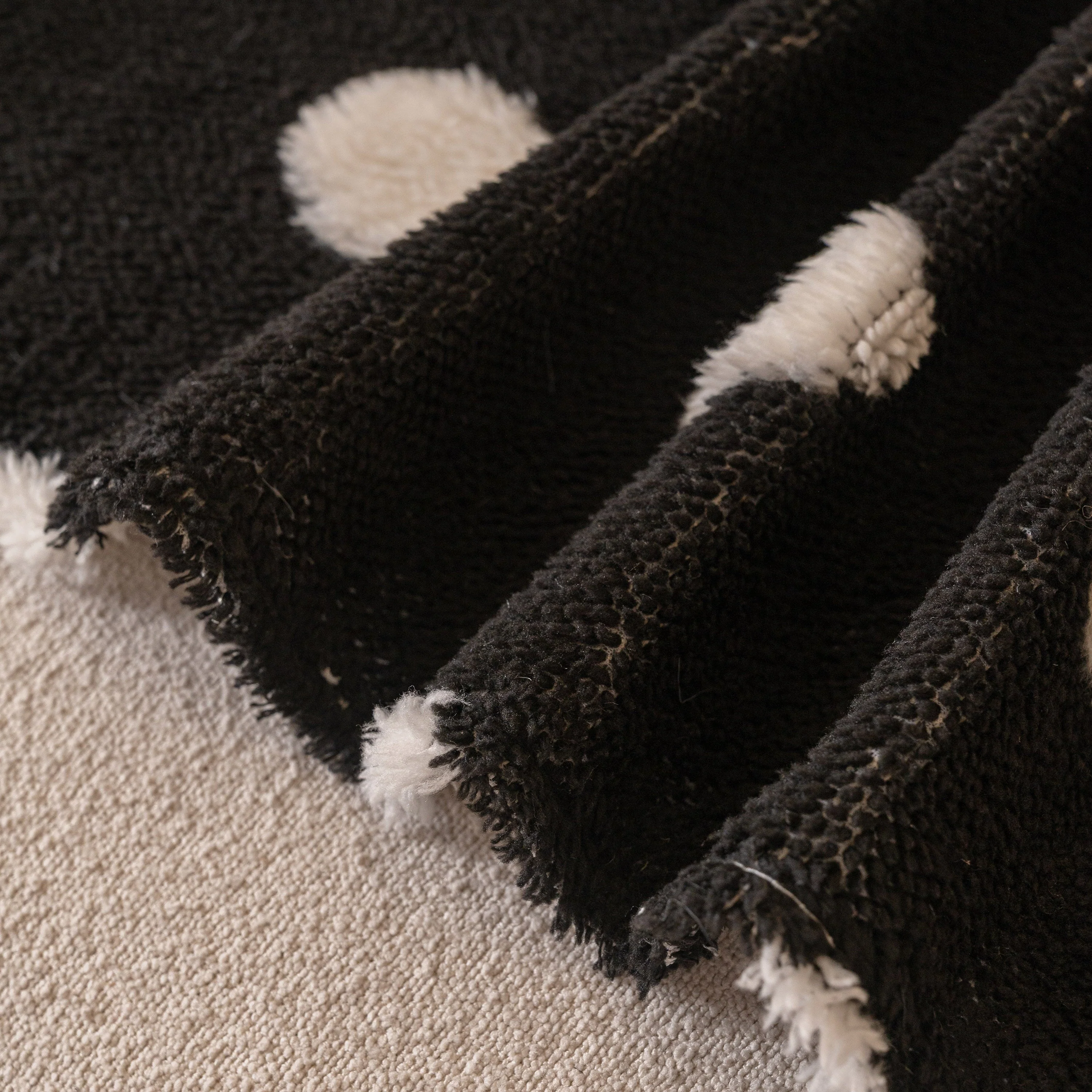 Plush Fleece Sofa Cover Throw, Soft Textured Polka Dot Couch Protector Blanket for Pets - Image 51