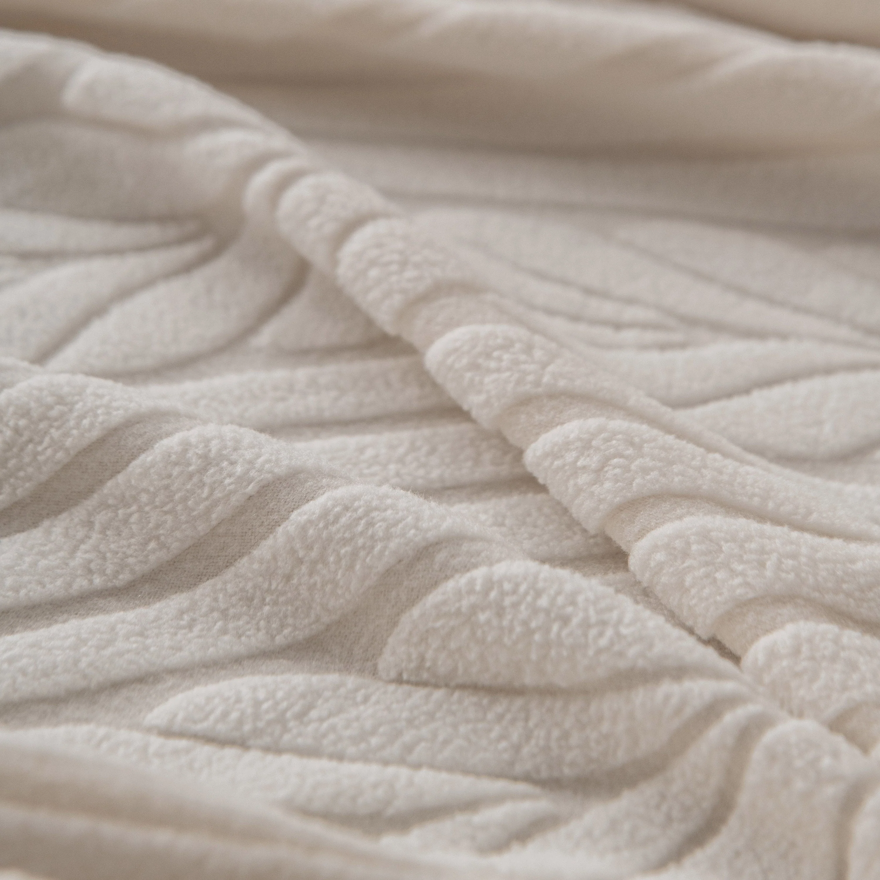 Plush Fleece Sofa Slipcover with 3D Wheat Pattern, Cozy High-Stretch Couch Cover - Image 11