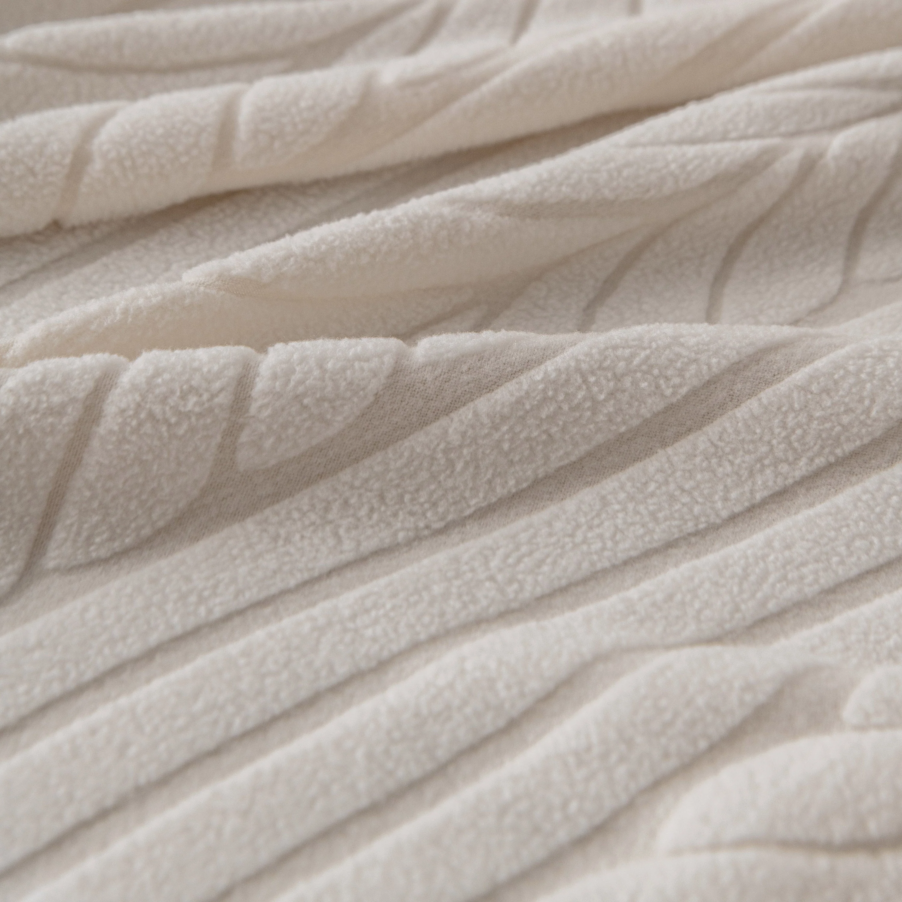 Plush Fleece Sofa Slipcover with 3D Wheat Pattern, Cozy High-Stretch Couch Cover - Image 13