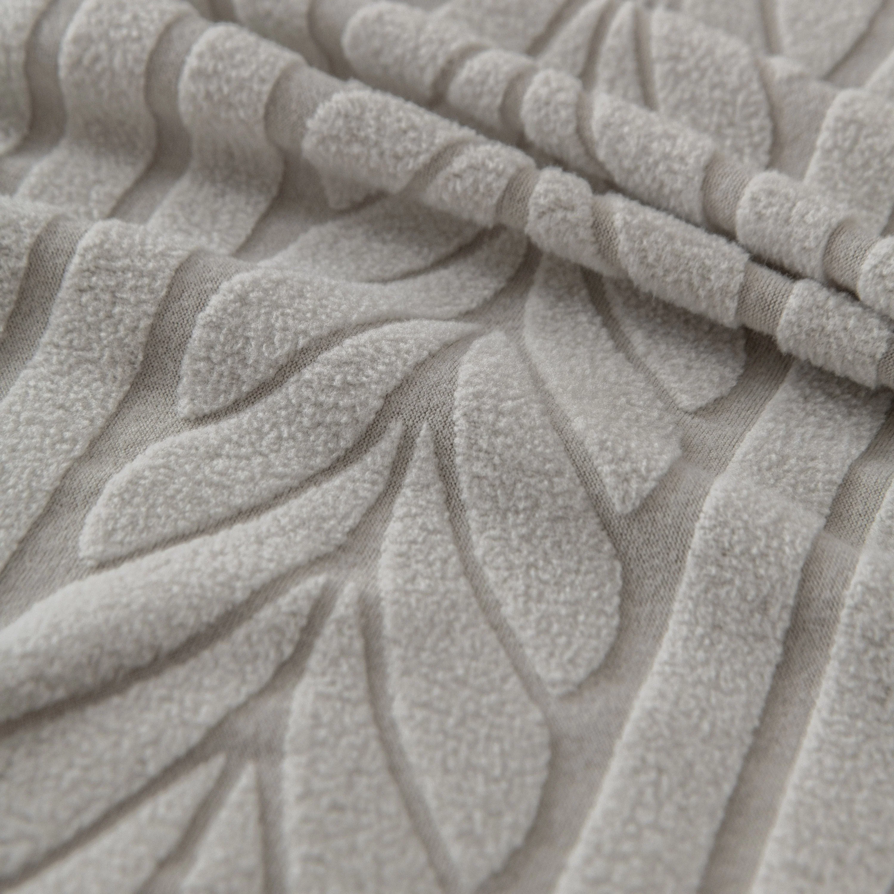 Plush Fleece Sofa Slipcover with 3D Wheat Pattern, Cozy High-Stretch Couch Cover - Image 58