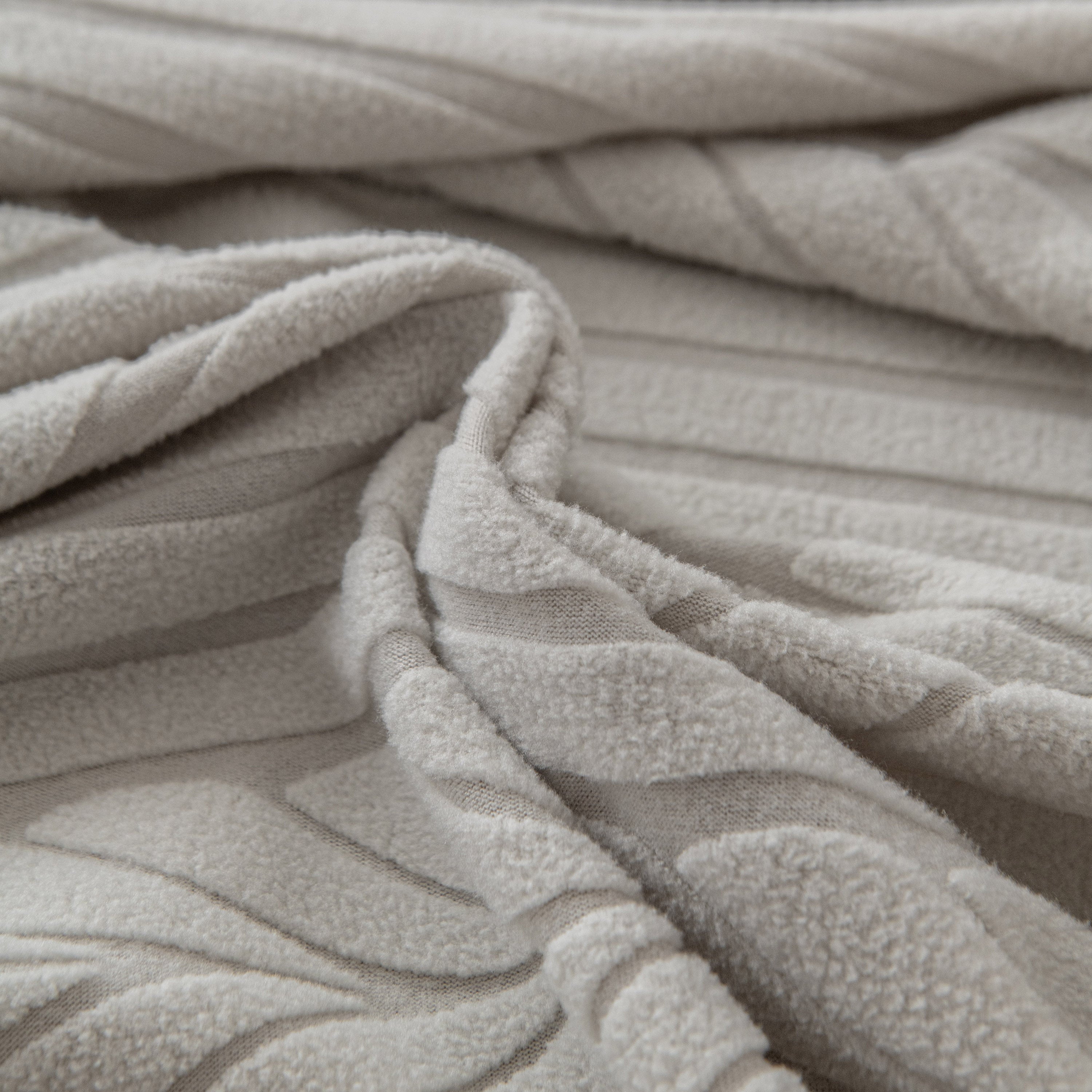 Plush Fleece Sofa Slipcover with 3D Wheat Pattern, Cozy High-Stretch Couch Cover - Image 59