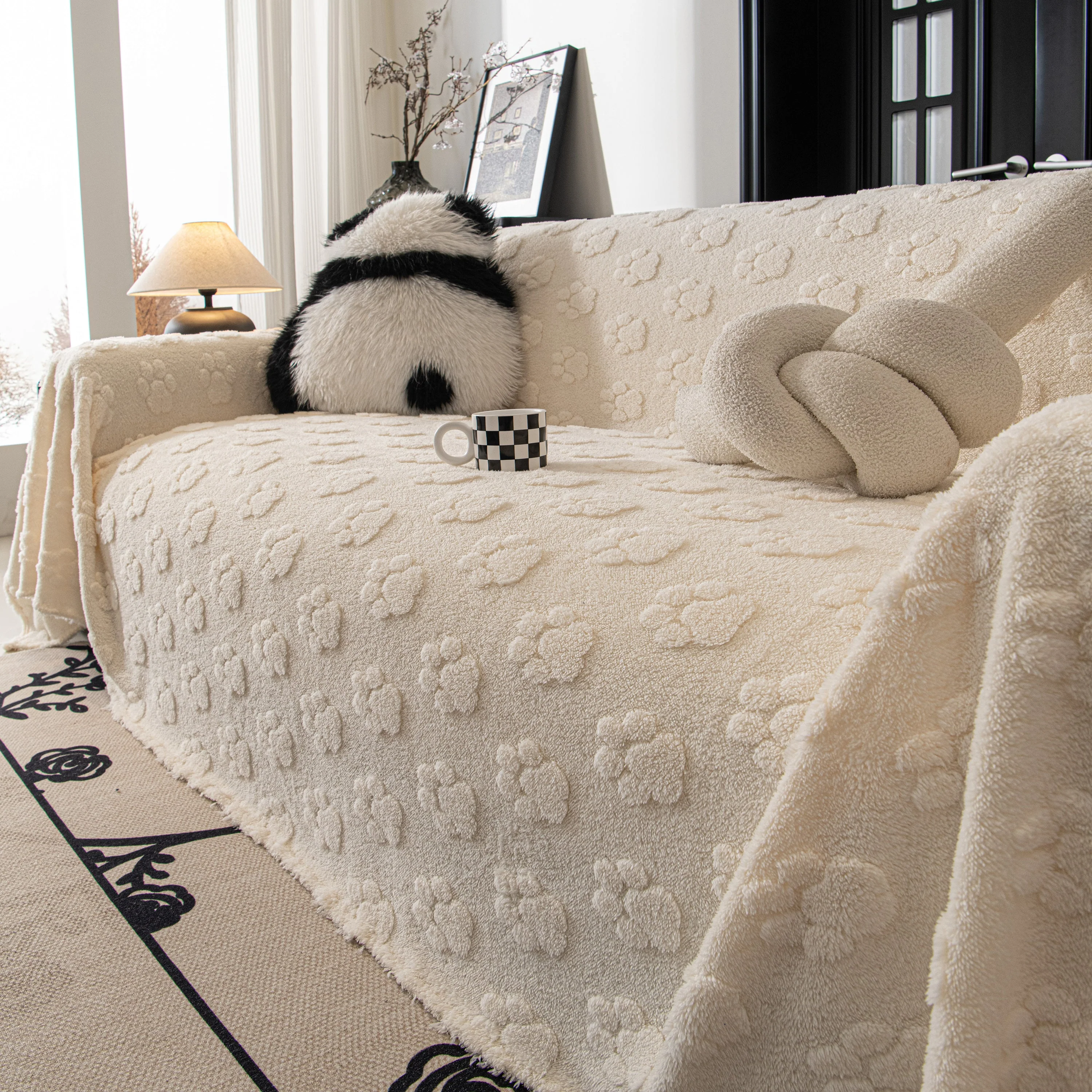 Plush Jacquard Blankets for The Sofa Soft Slipcover Sectional Cover Throws for Sofas - Image 12