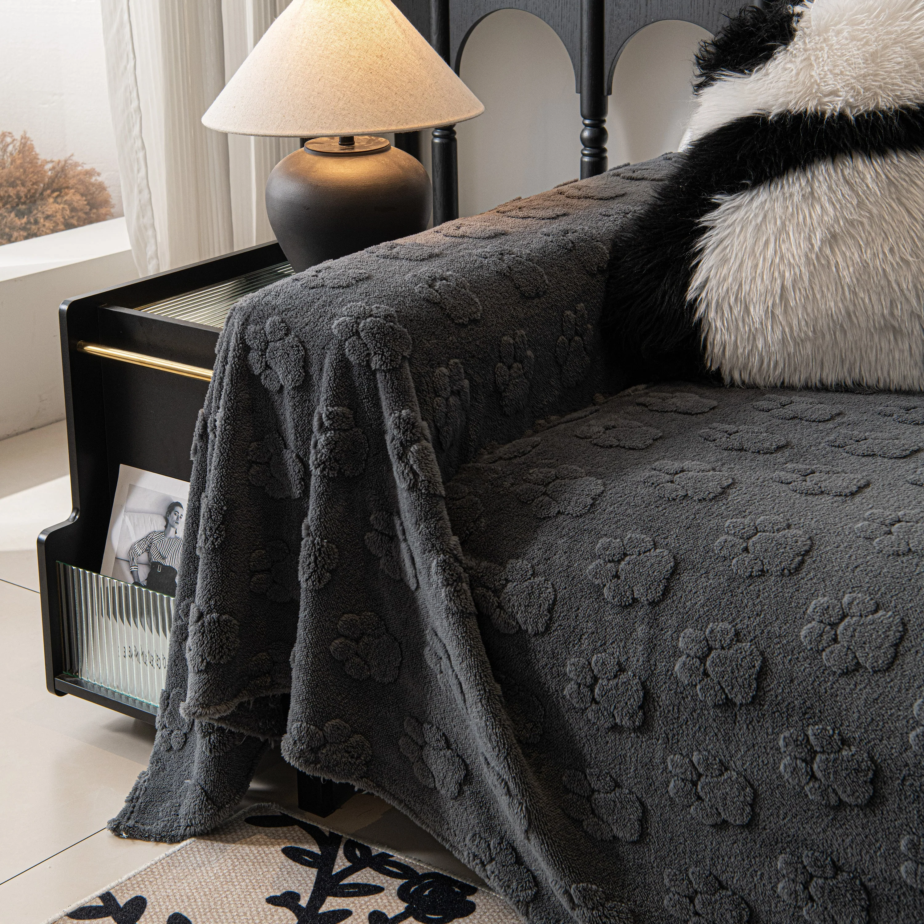 Plush Jacquard Blankets for The Sofa Soft Slipcover Sectional Cover Throws for Sofas - Image 37
