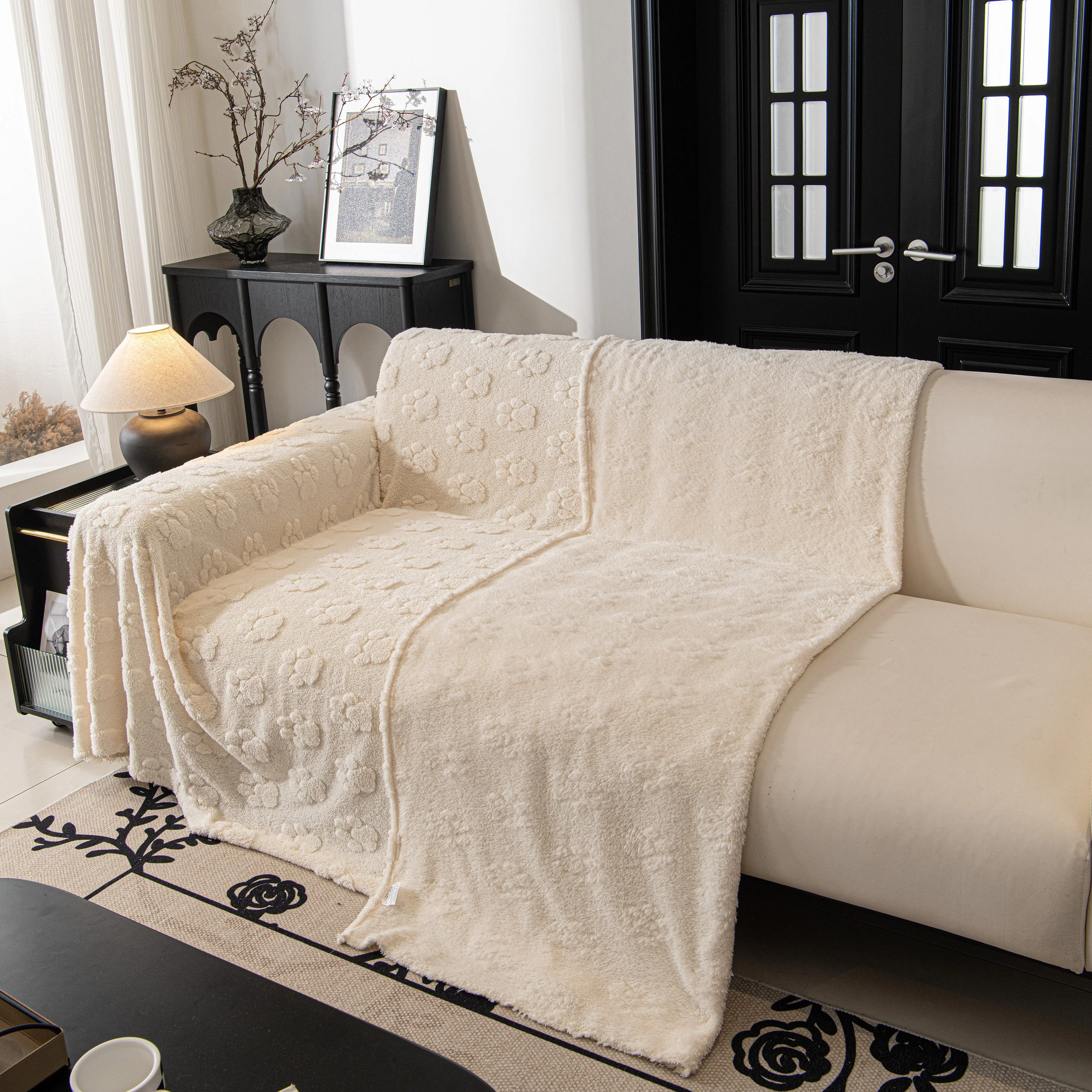 Plush Jacquard Blankets for The Sofa Soft Slipcover Sectional Cover Throws for Sofas - Image 7
