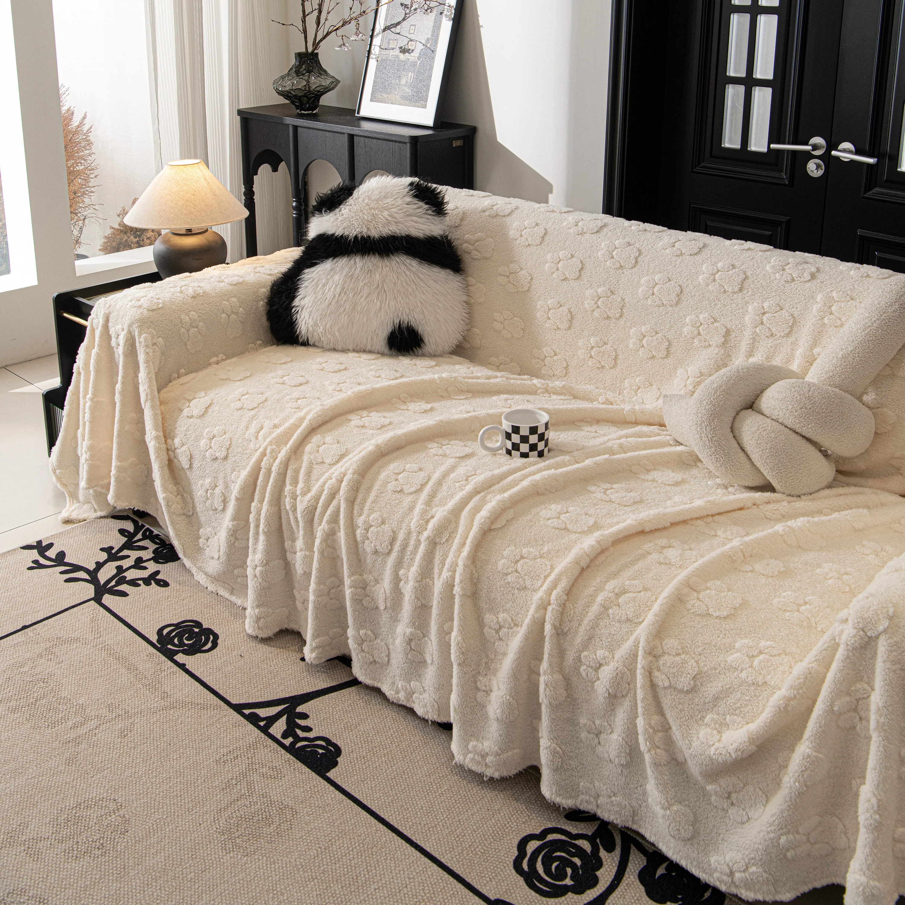Plush Jacquard Blankets for The Sofa Soft Slipcover Sectional Cover Throws for Sofas - Image 9