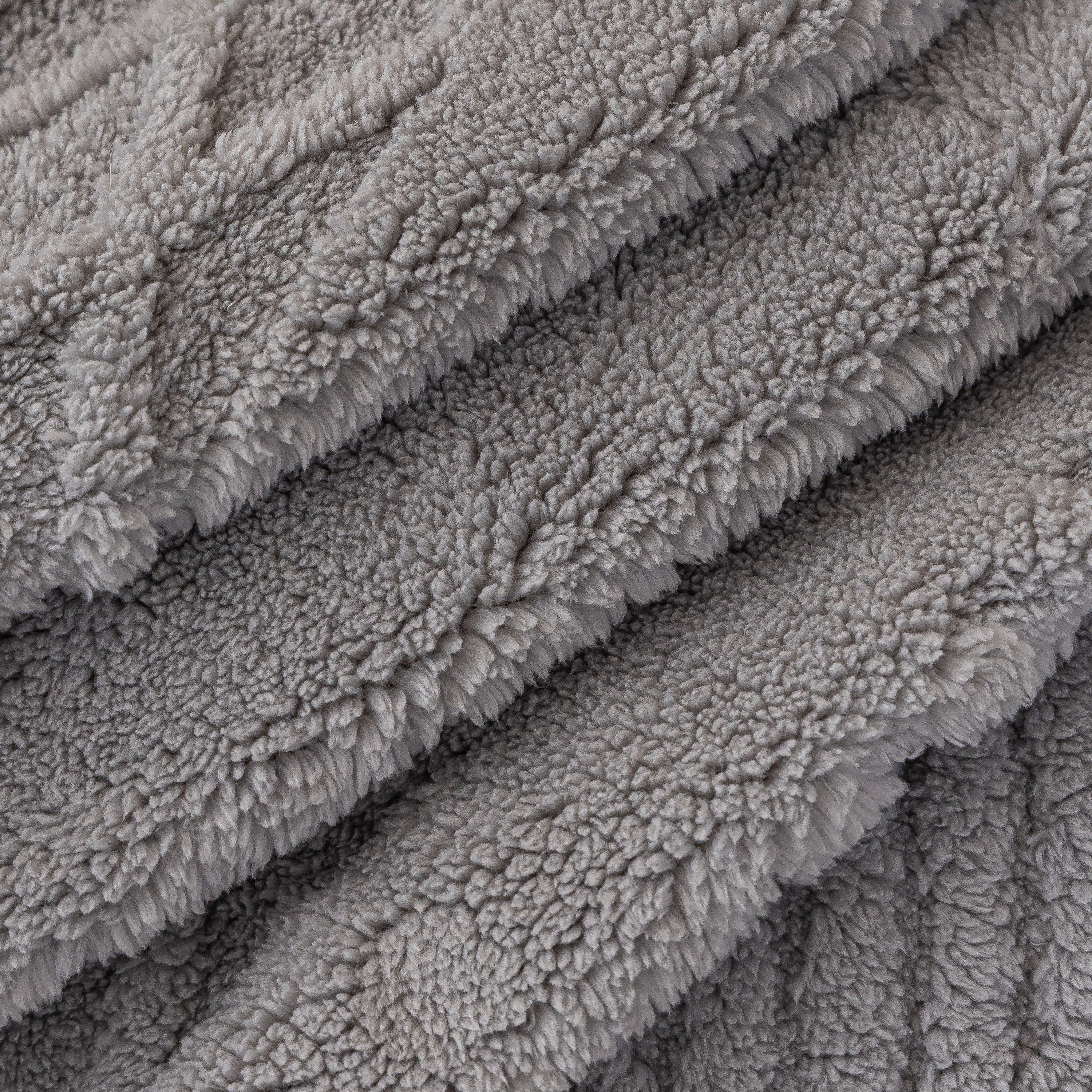 Plush Fleece Sofa Cover with 3D Cable Knit Texture Soft Cozy Warm Sofa Throw Blanket - Image 61
