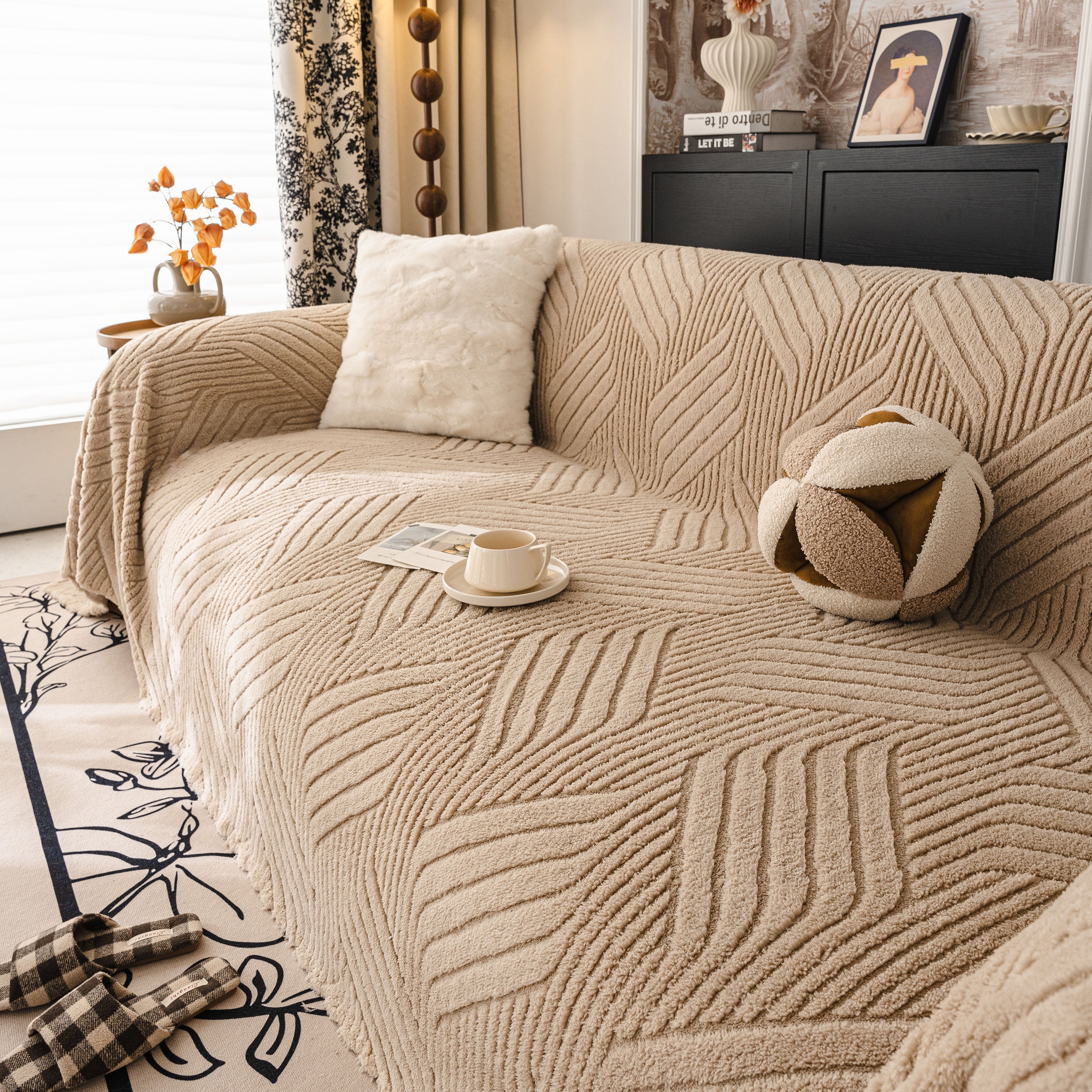 Plush Fleece Washable Sofa Throw Blanket, Soft & Cozy Furniture Protector for Couch - Image 101