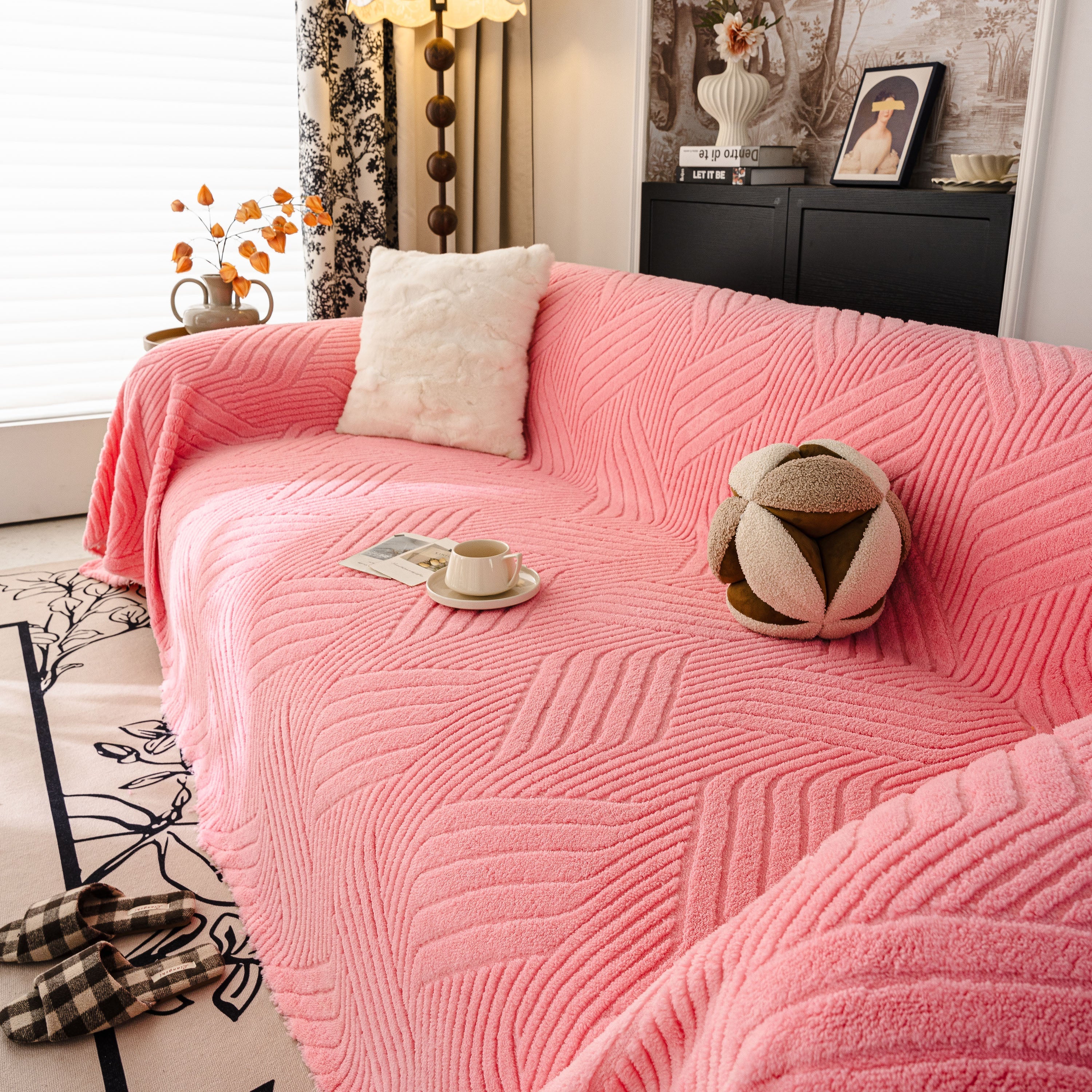 Plush Fleece Washable Sofa Throw Blanket, Soft & Cozy Furniture Protector for Couch - Image 16