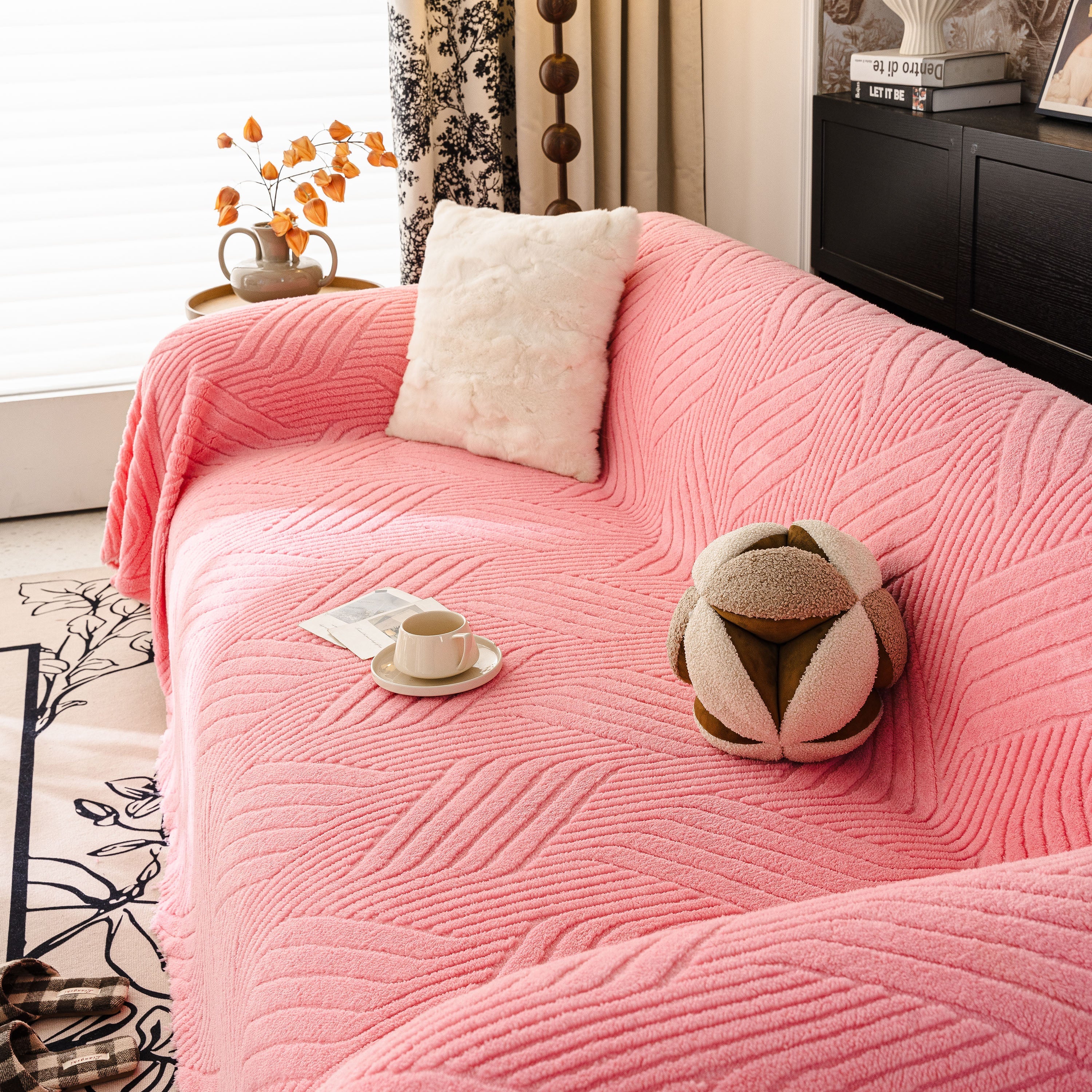 Plush Fleece Washable Sofa Throw Blanket, Soft & Cozy Furniture Protector for Couch - Image 17