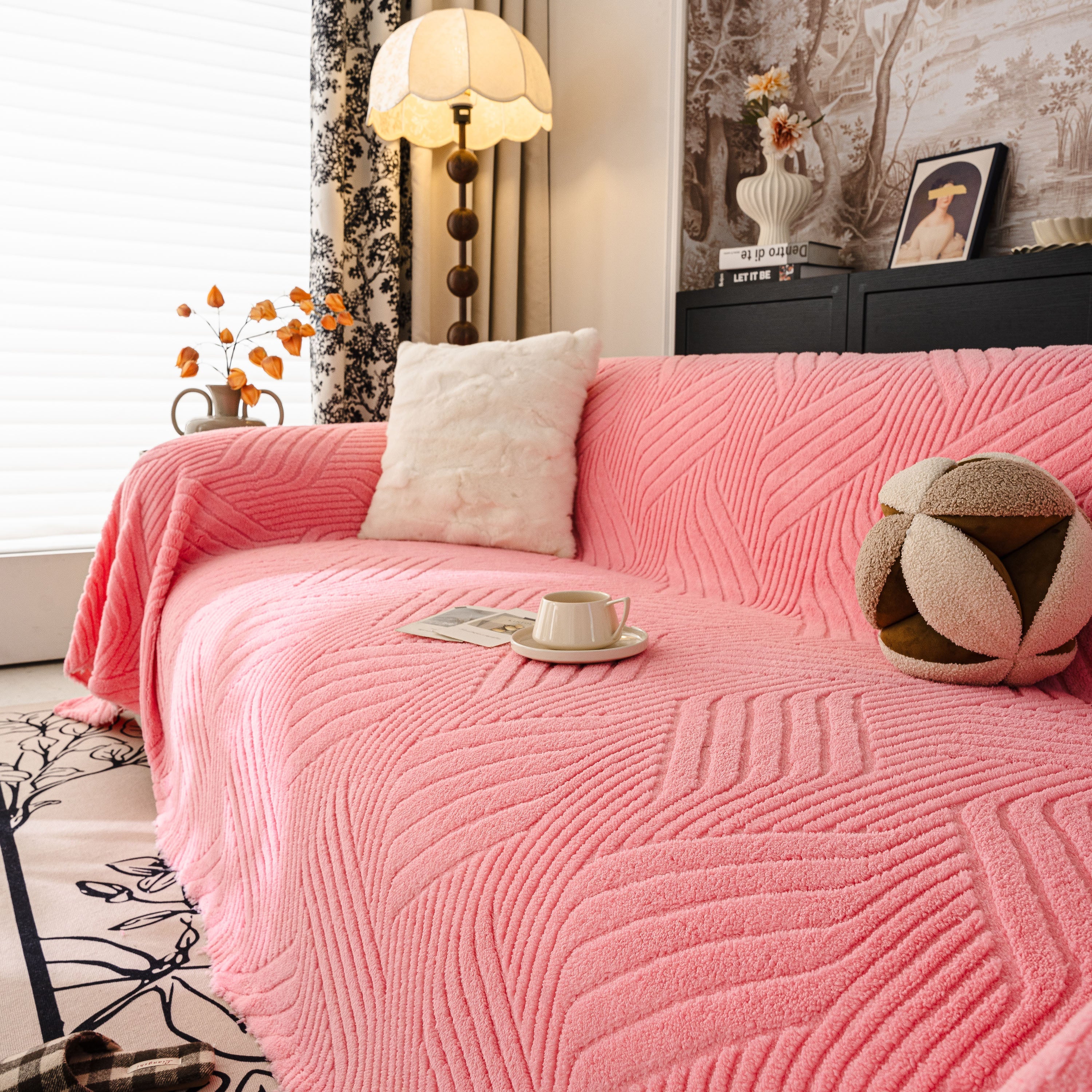 Plush Fleece Washable Sofa Throw Blanket, Soft & Cozy Furniture Protector for Couch - Image 21