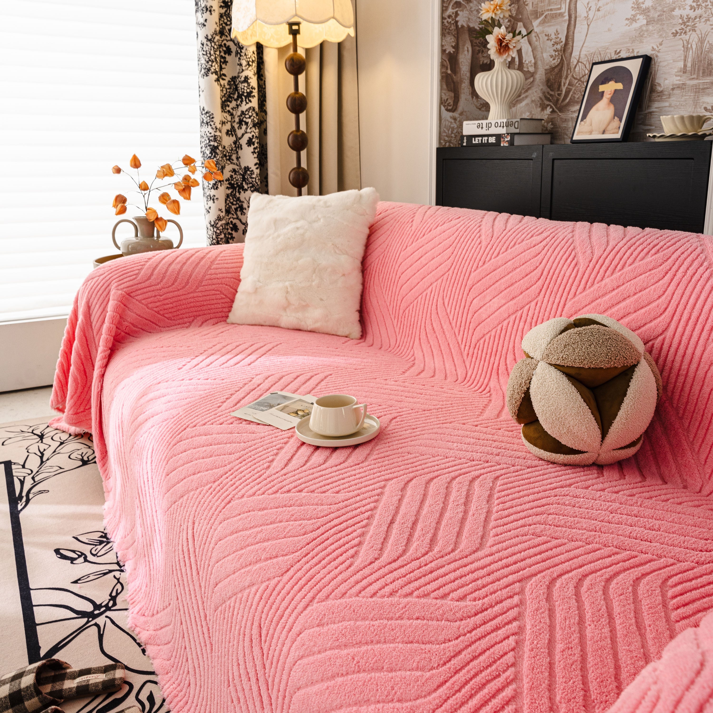Plush Fleece Washable Sofa Throw Blanket, Soft & Cozy Furniture Protector for Couch - Image 22