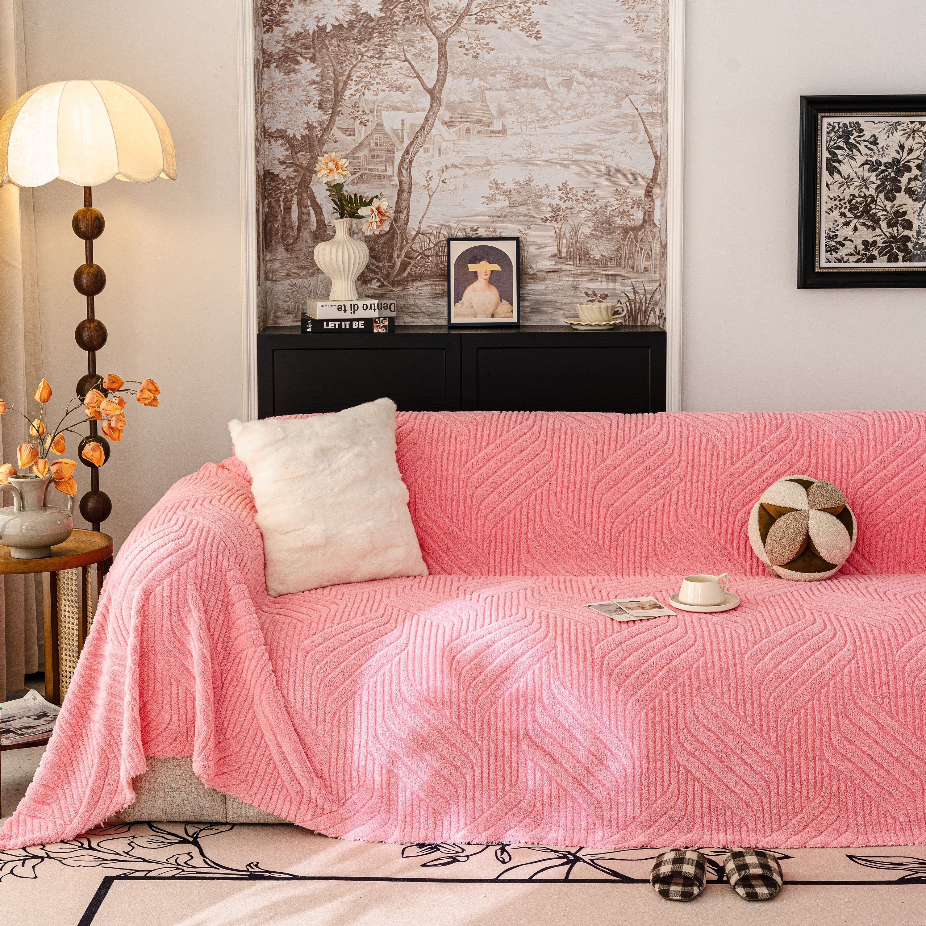 Plush Fleece Washable Sofa Throw Blanket, Soft & Cozy Furniture Protector for Couch - Image 26