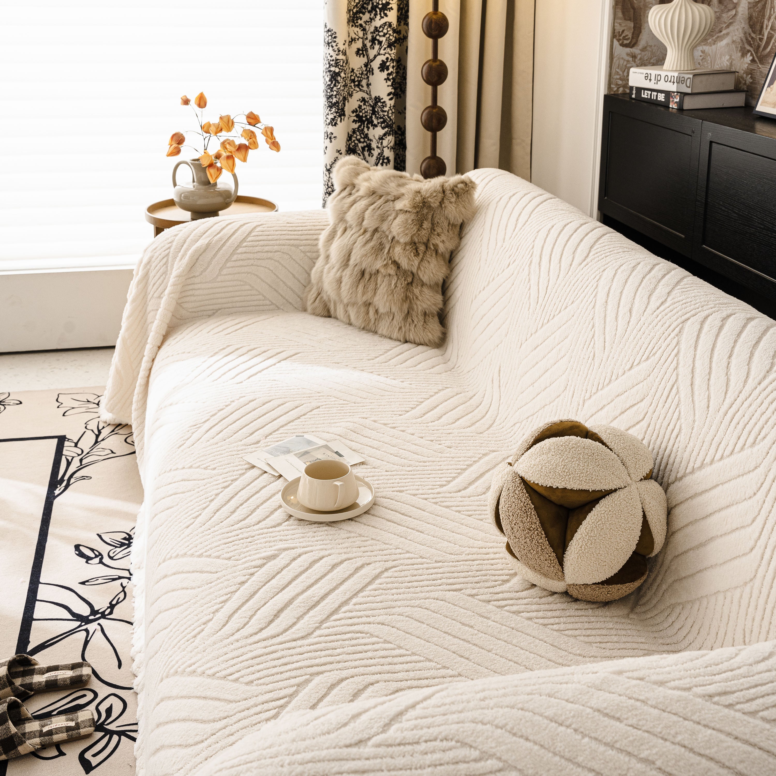 Plush Fleece Washable Sofa Throw Blanket, Soft & Cozy Furniture Protector for Couch - Image 32