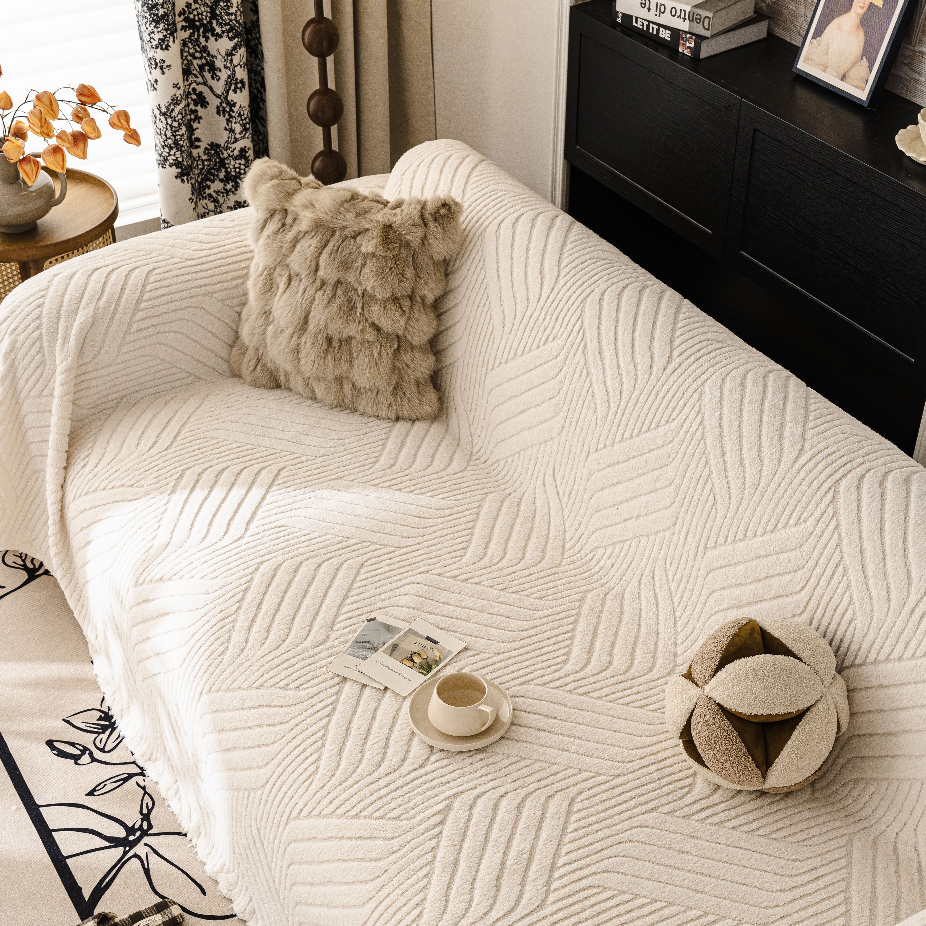 Plush Fleece Washable Sofa Throw Blanket, Soft & Cozy Furniture Protector for Couch - Image 50