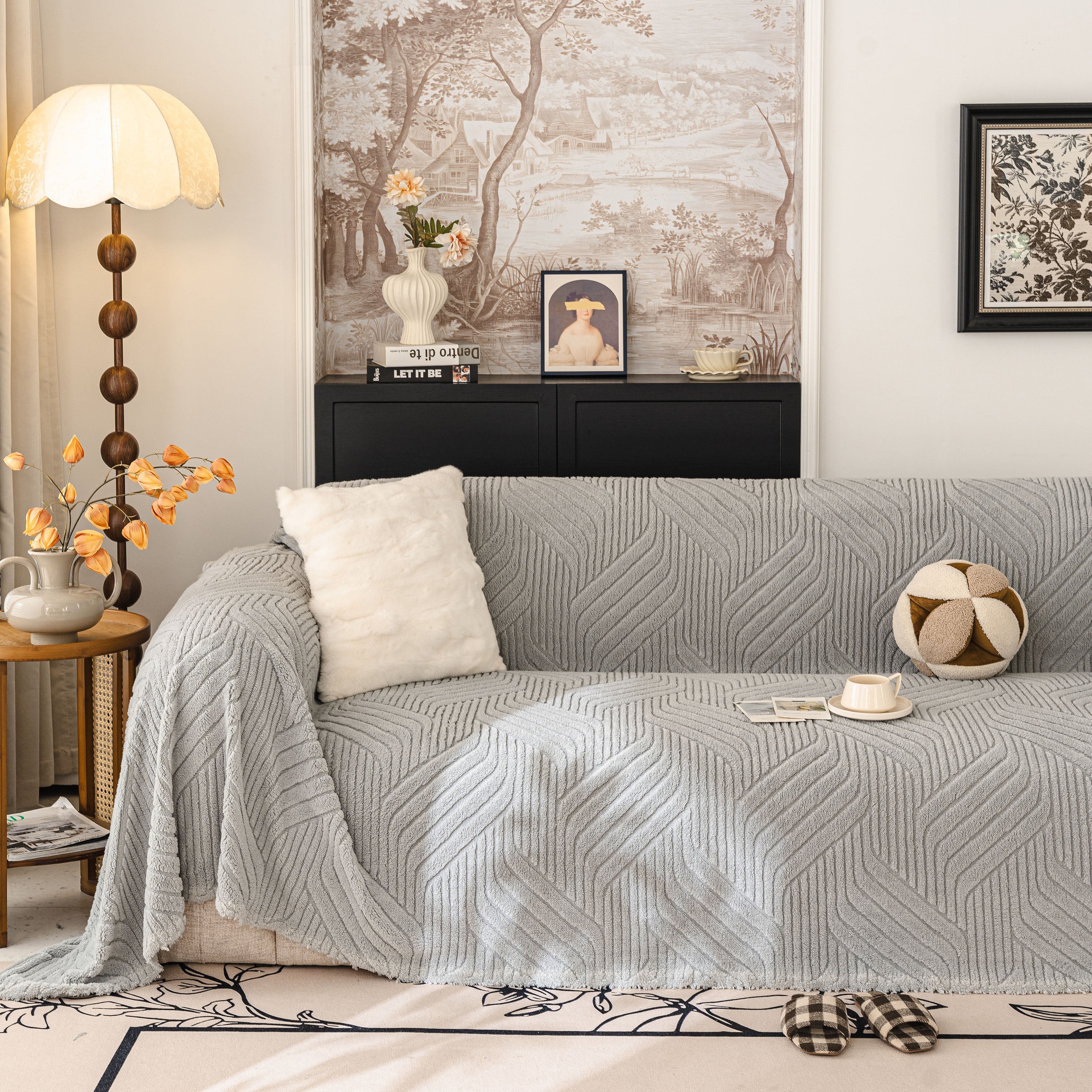 Plush Fleece Washable Sofa Throw Blanket, Soft & Cozy Furniture Protector for Couch - Image 55