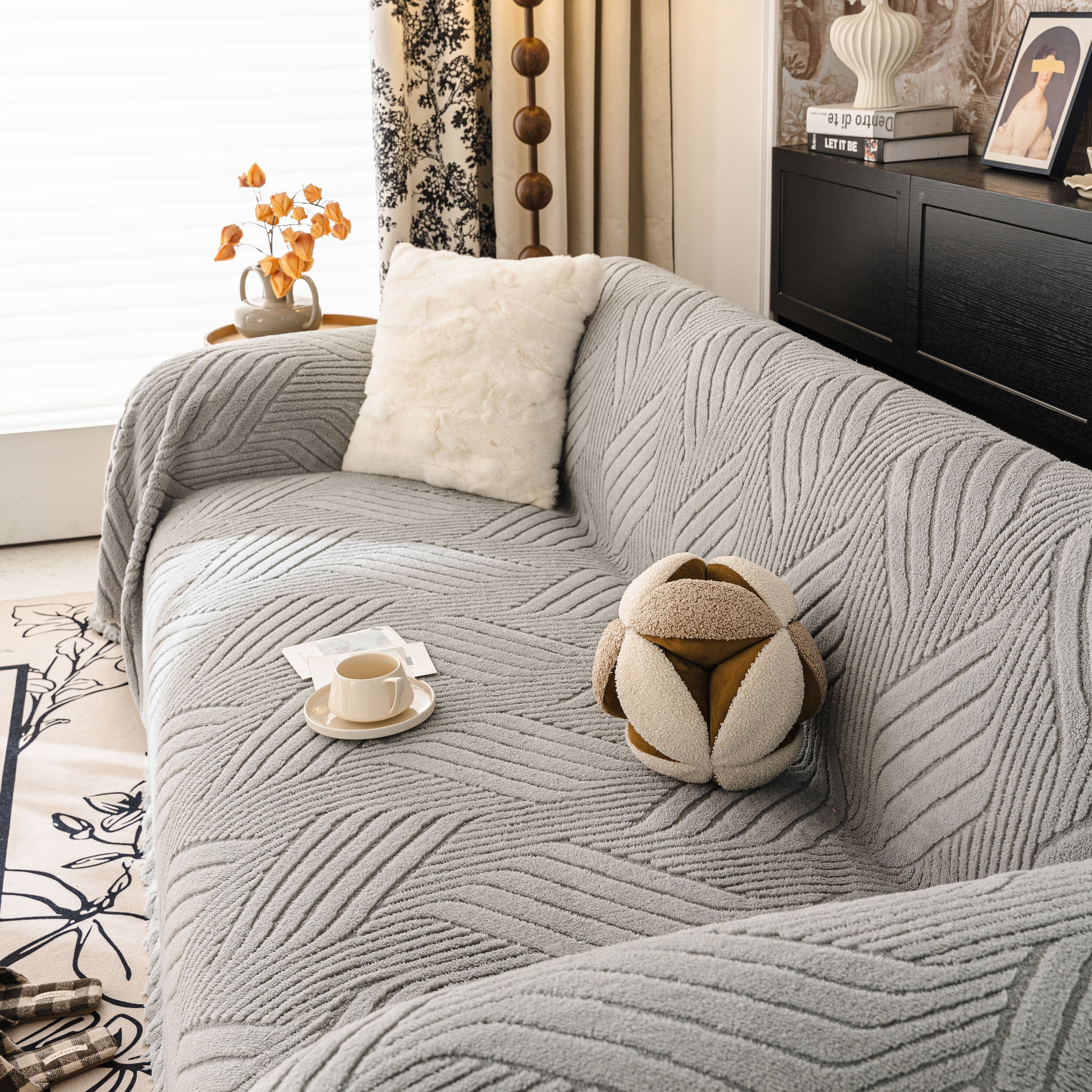 Plush Fleece Washable Sofa Throw Blanket, Soft & Cozy Furniture Protector for Couch - Image 59