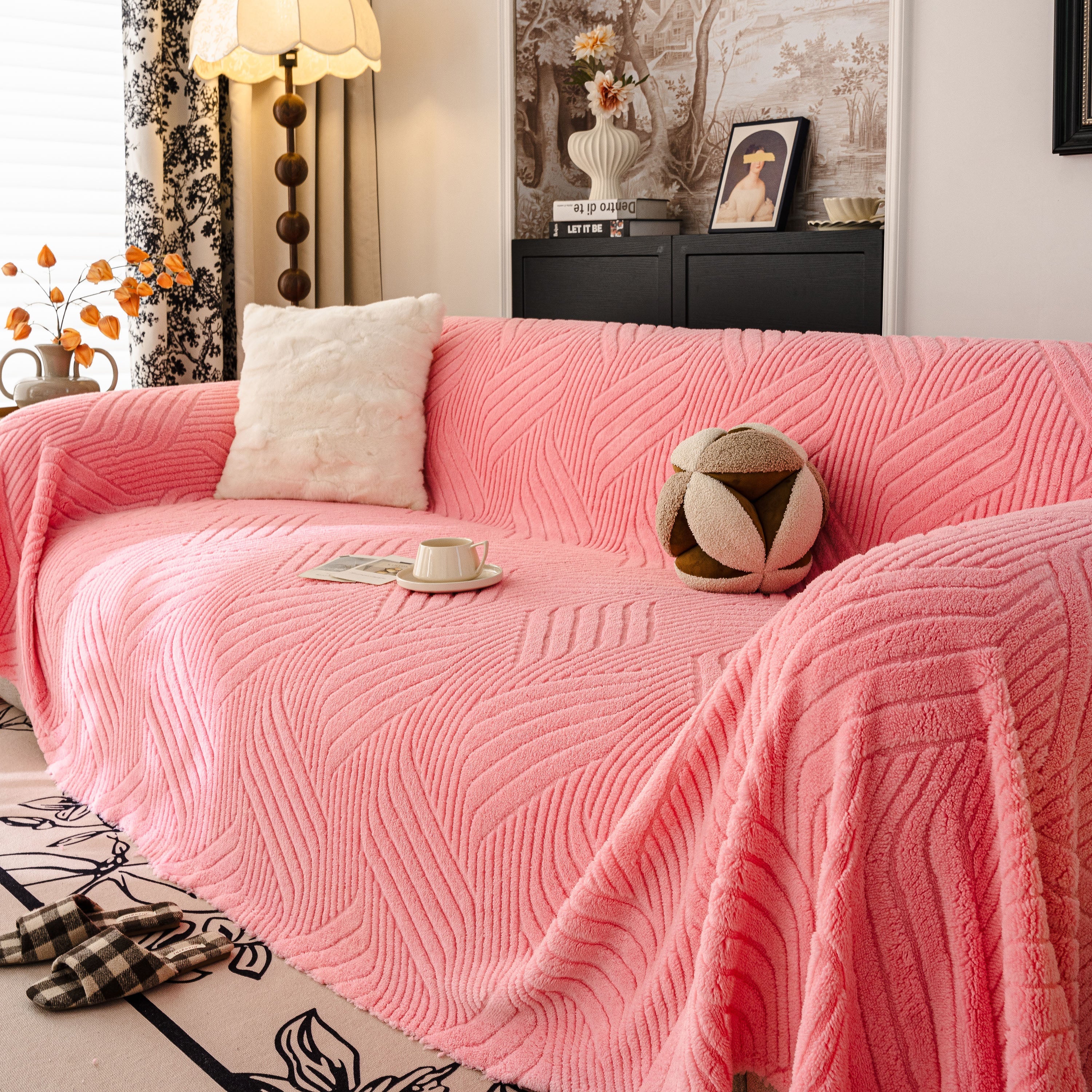 Plush Fleece Washable Sofa Throw Blanket, Soft & Cozy Furniture Protector for Couch - Image 6