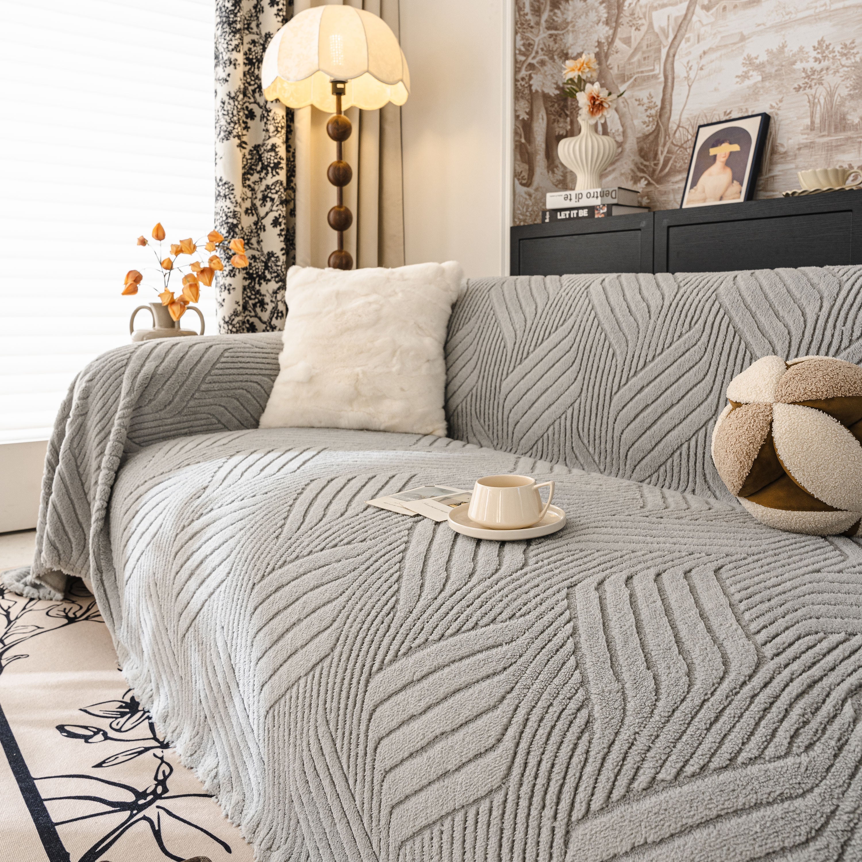 Plush Fleece Washable Sofa Throw Blanket, Soft & Cozy Furniture Protector for Couch - Image 69