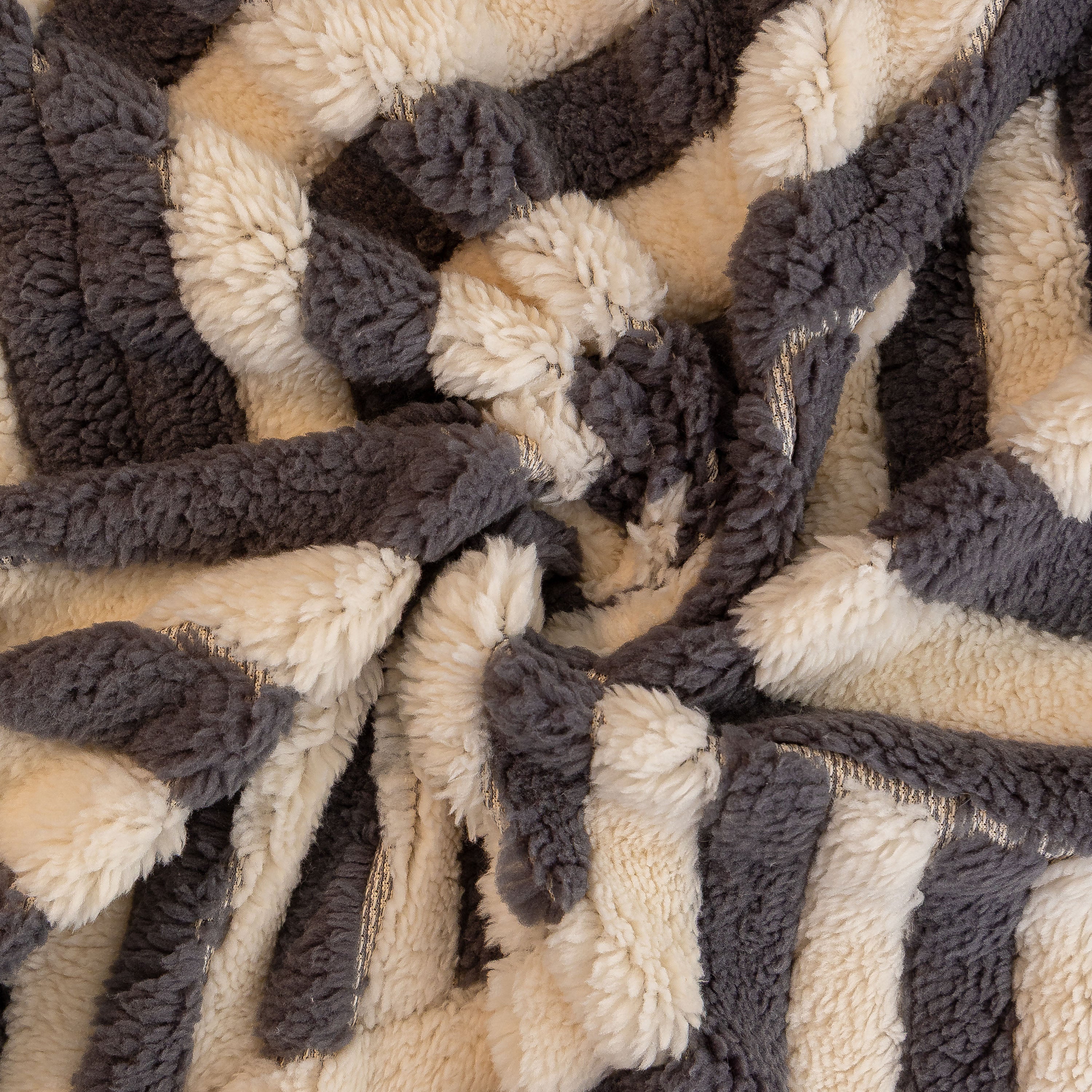 Plush Sherpa Sofa Throw Cover for Sectional, Jacquard Wave Throw Furniture Protector - Image 62