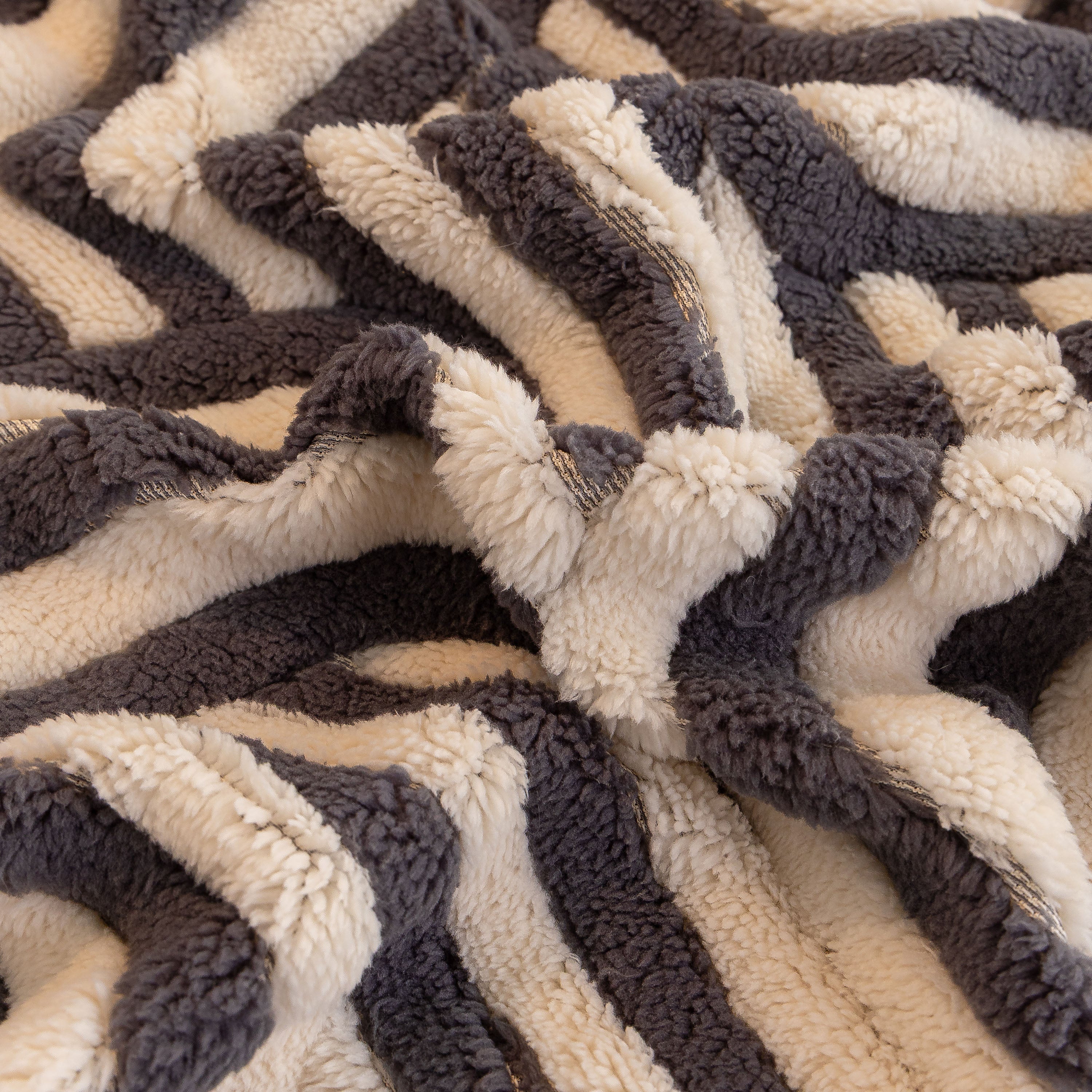 Plush Sherpa Sofa Throw Cover for Sectional, Jacquard Wave Throw Furniture Protector - Image 64