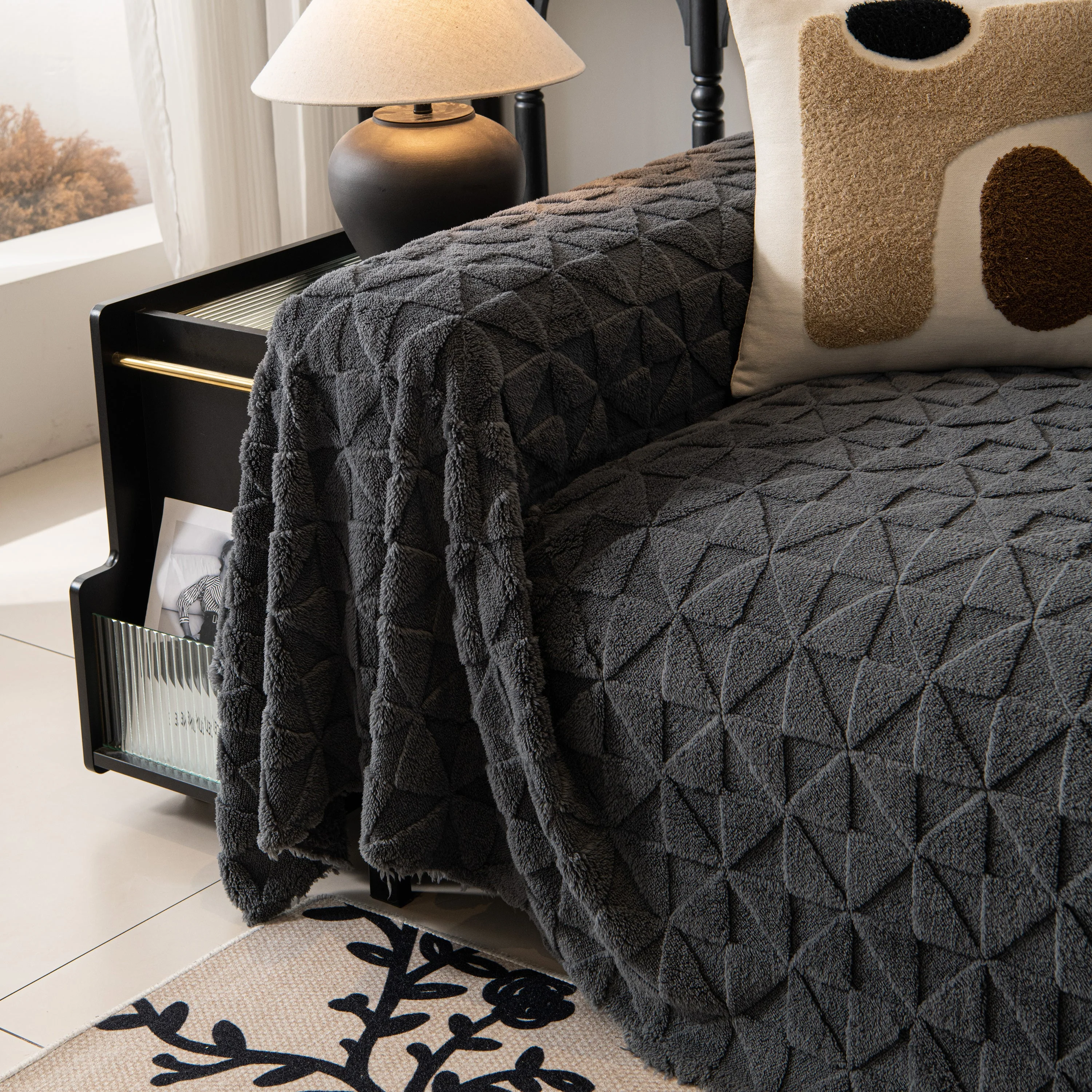 Plush Soft Couch Cover for Sofa and Furniture Lightweight Throw Blankets for Sectional Couch - Image 100