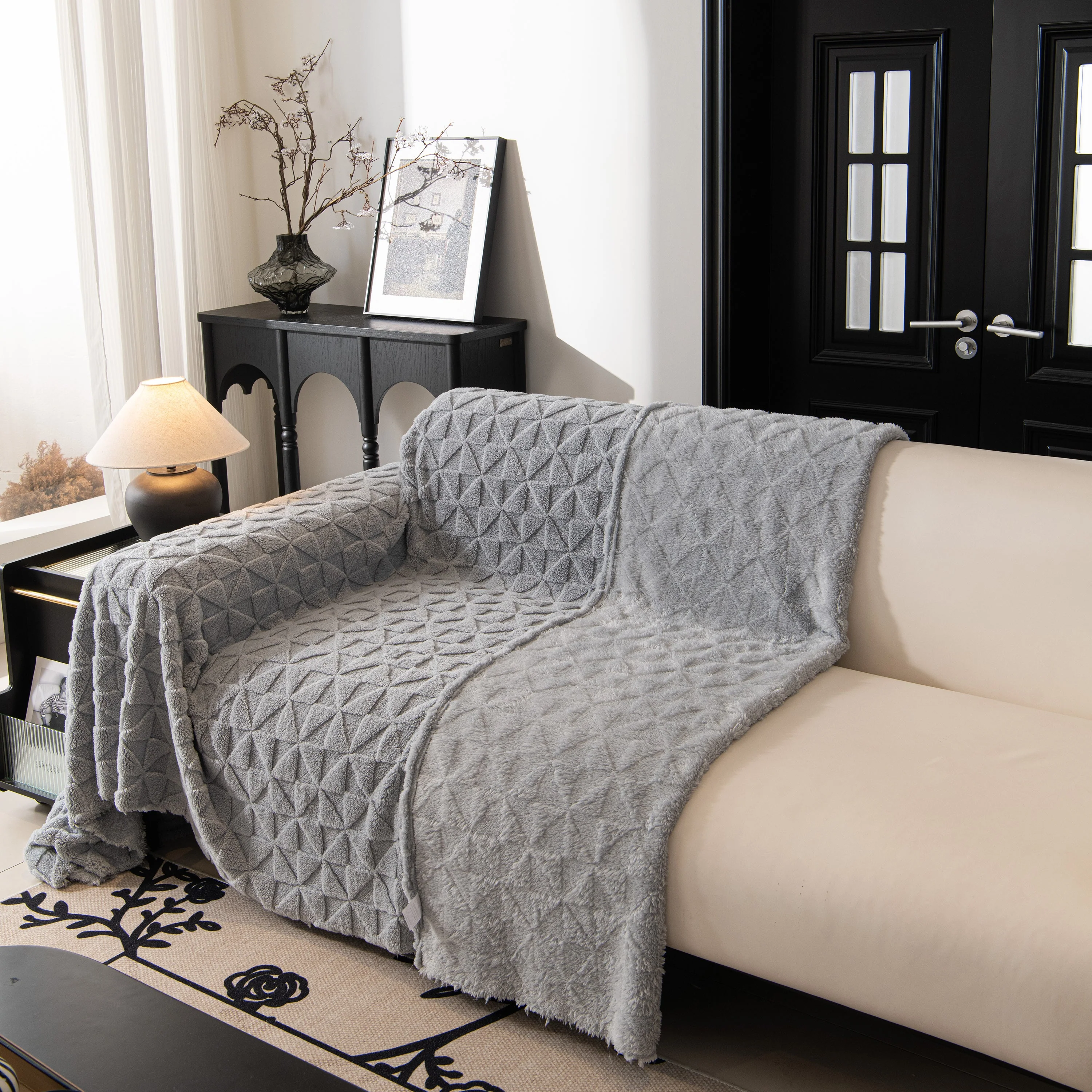 Plush Soft Couch Cover for Sofa and Furniture Lightweight Throw Blankets for Sectional Couch - Image 107