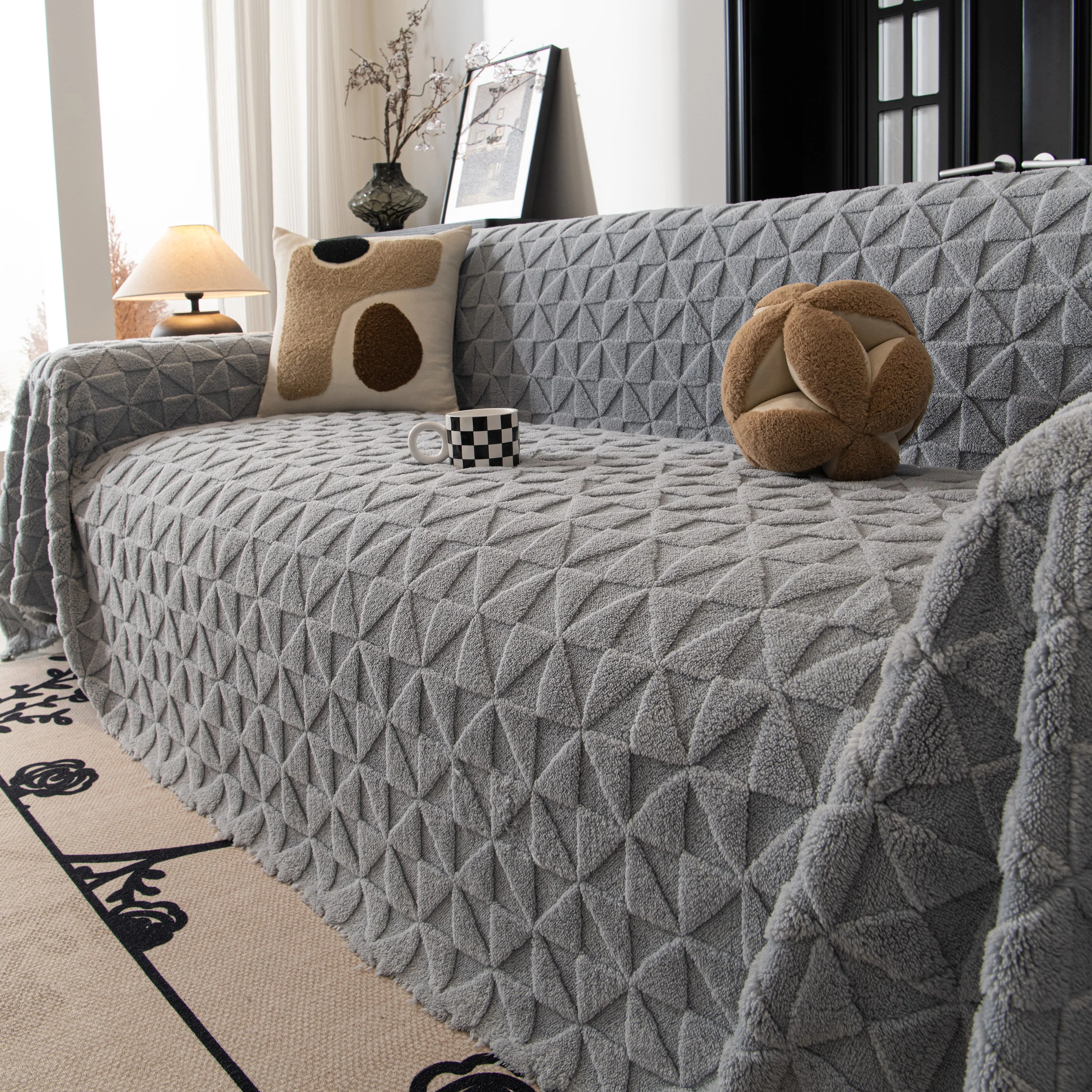 Plush Soft Couch Cover for Sofa and Furniture Lightweight Throw Blankets for Sectional Couch - Image 109
