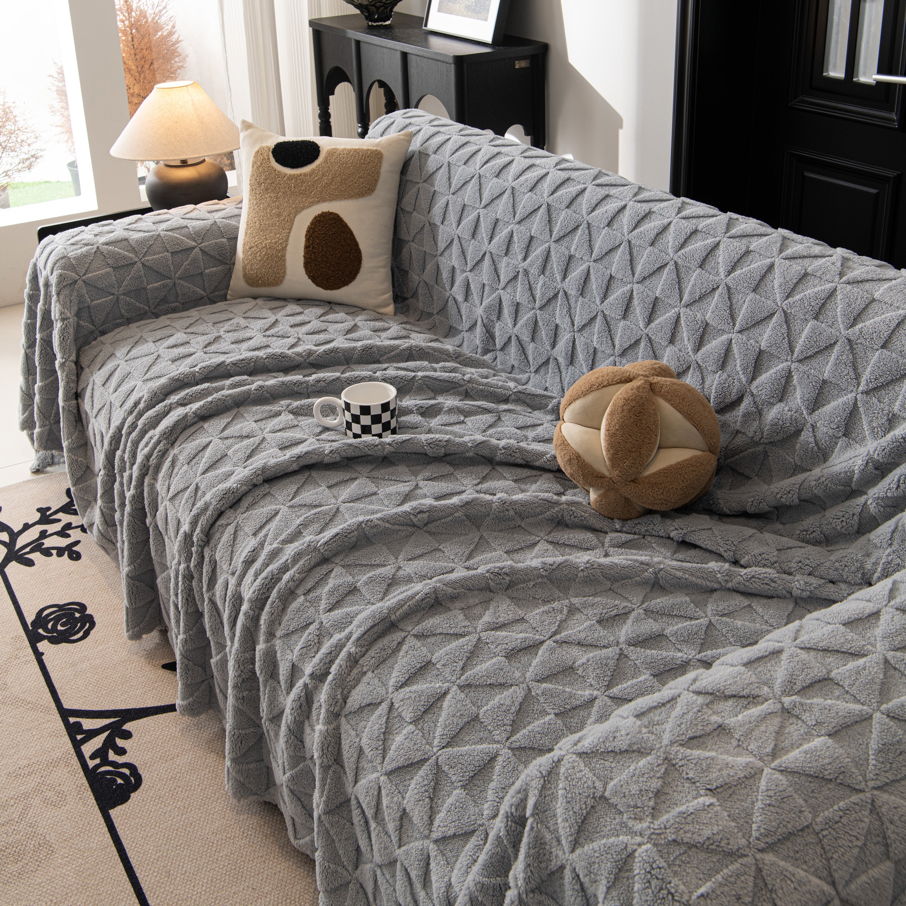 Plush Soft Couch Cover for Sofa and Furniture Lightweight Throw Blankets for Sectional Couch - Image 114