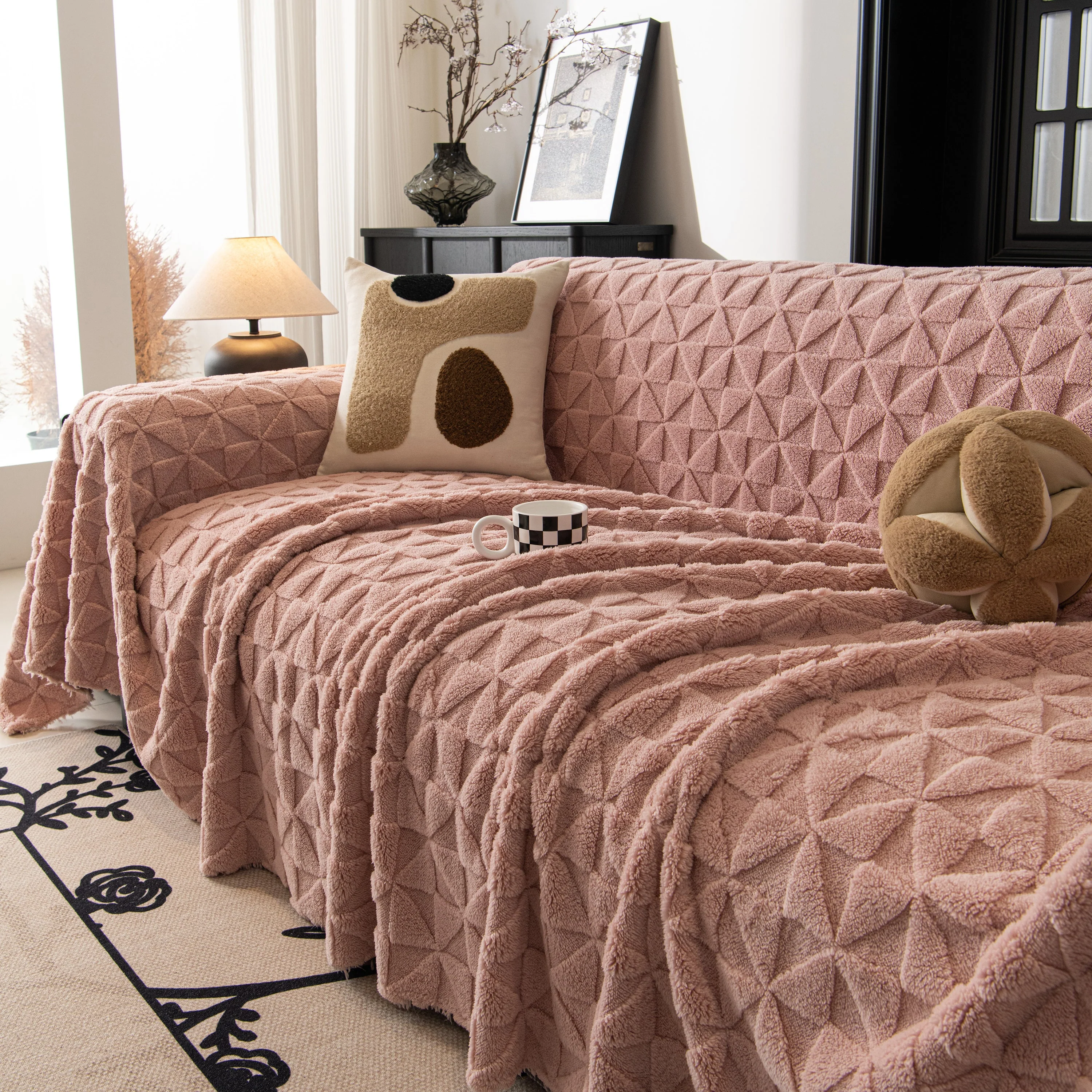 Plush Soft Couch Cover for Sofa and Furniture Lightweight Throw Blankets for Sectional Couch - Image 61
