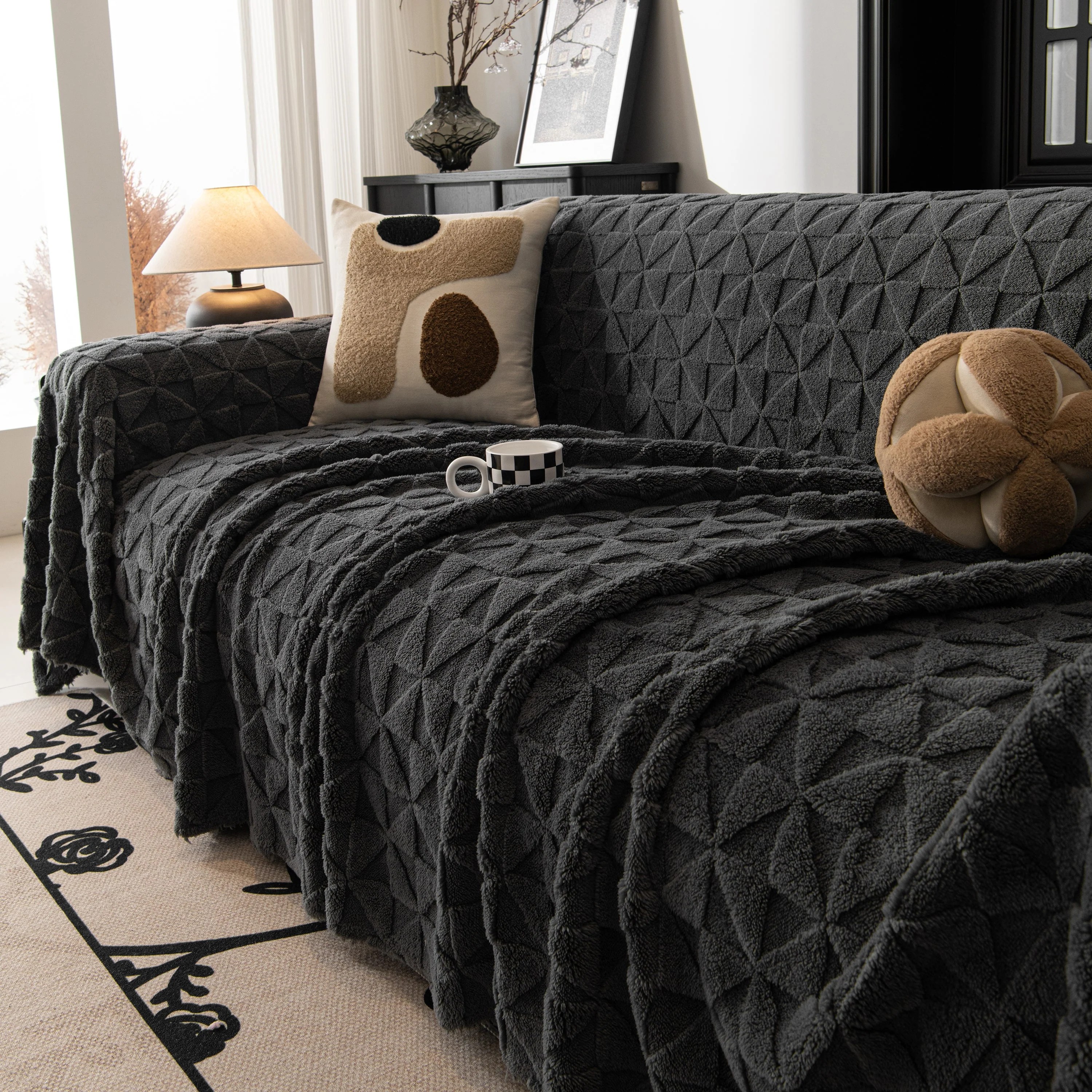 Plush Soft Couch Cover for Sofa and Furniture Lightweight Throw Blankets for Sectional Couch - Image 87