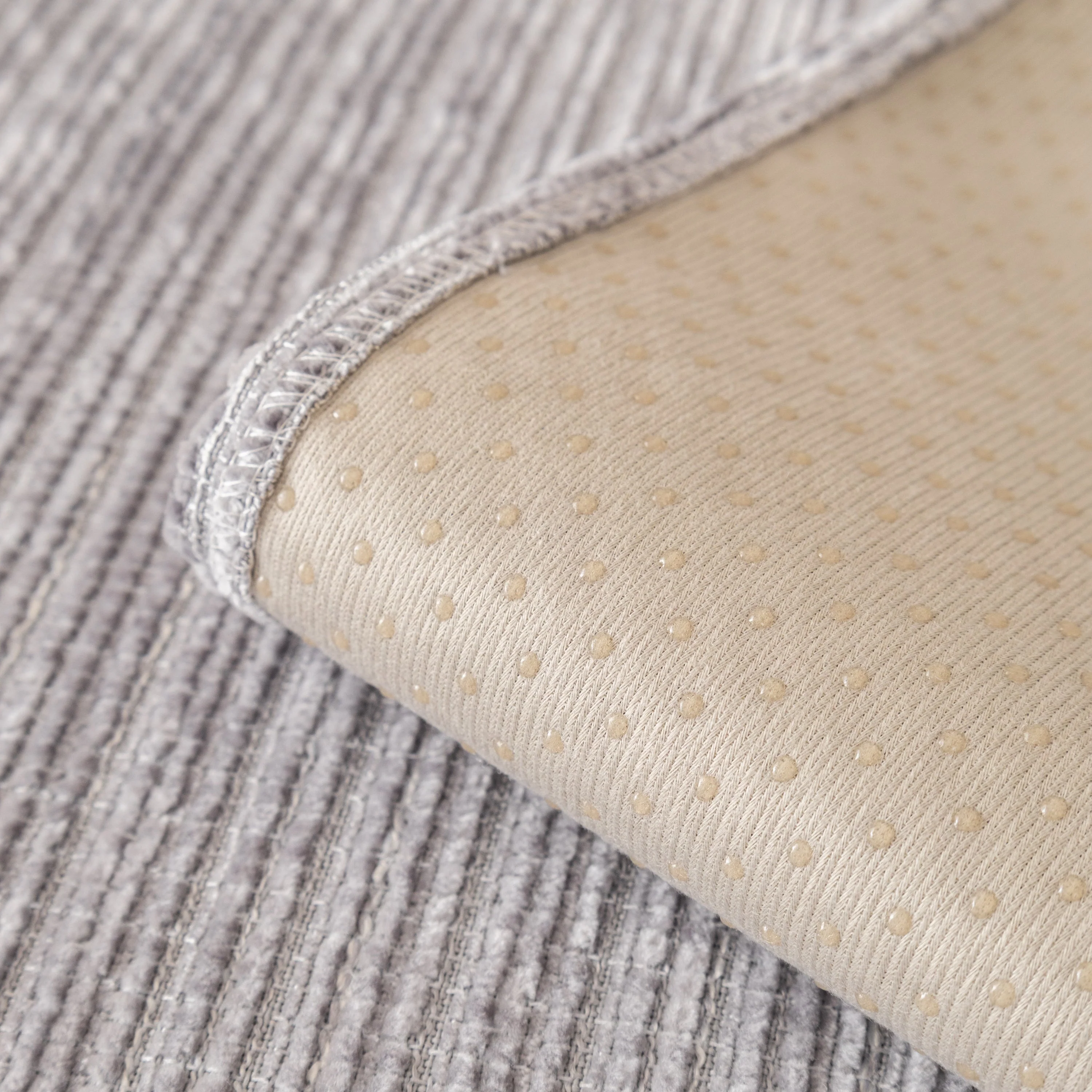 Plush Solid Color Striped L-Shaped Sofa Slipcovers, Washable Non-Slip Textured Furniture Covers - Image 19