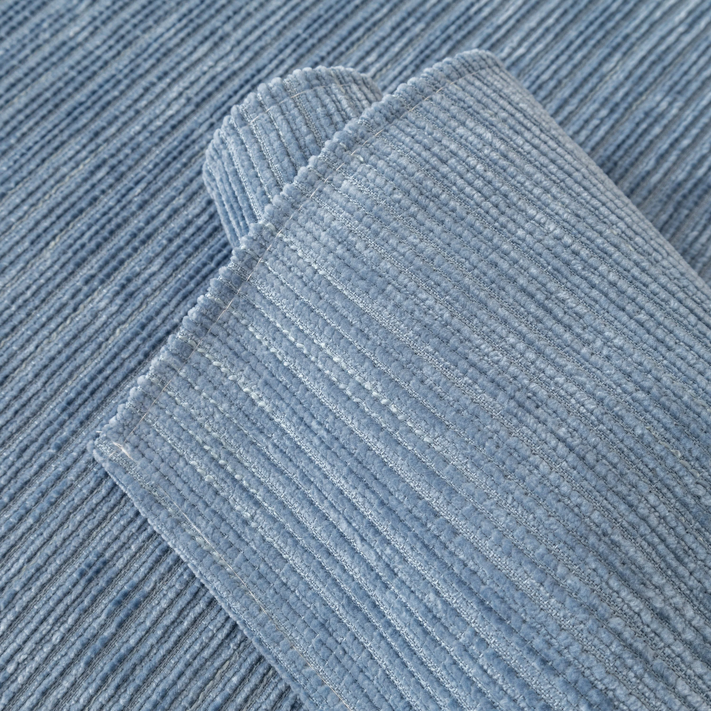 Plush Solid Color Striped L-Shaped Sofa Slipcovers, Washable Non-Slip Textured Furniture Covers - Image 41