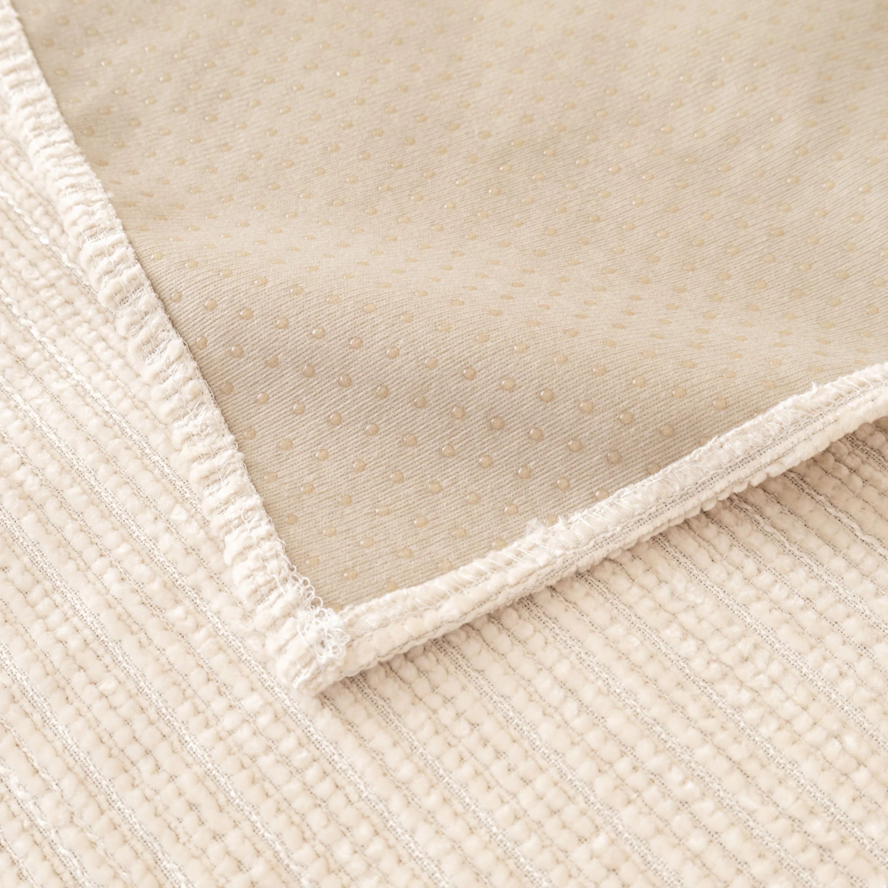 Plush Solid Color Striped L-Shaped Sofa Slipcovers, Washable Non-Slip Textured Furniture Covers - Image 9