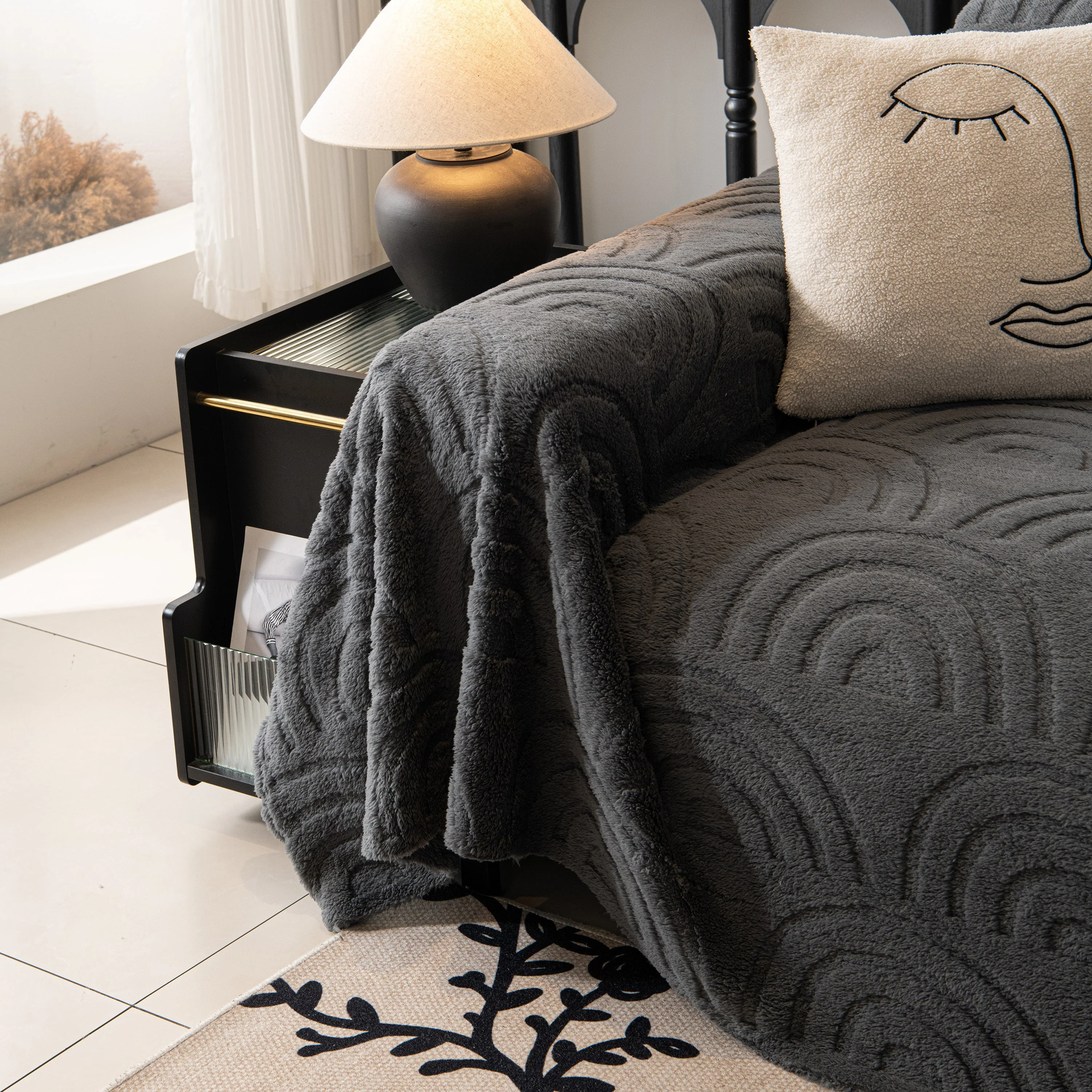 Plush Warm Decor Couch Cover Soft Jacquard Fleece Throw Blankets for Bed Couch Sofa Chair - Image 14