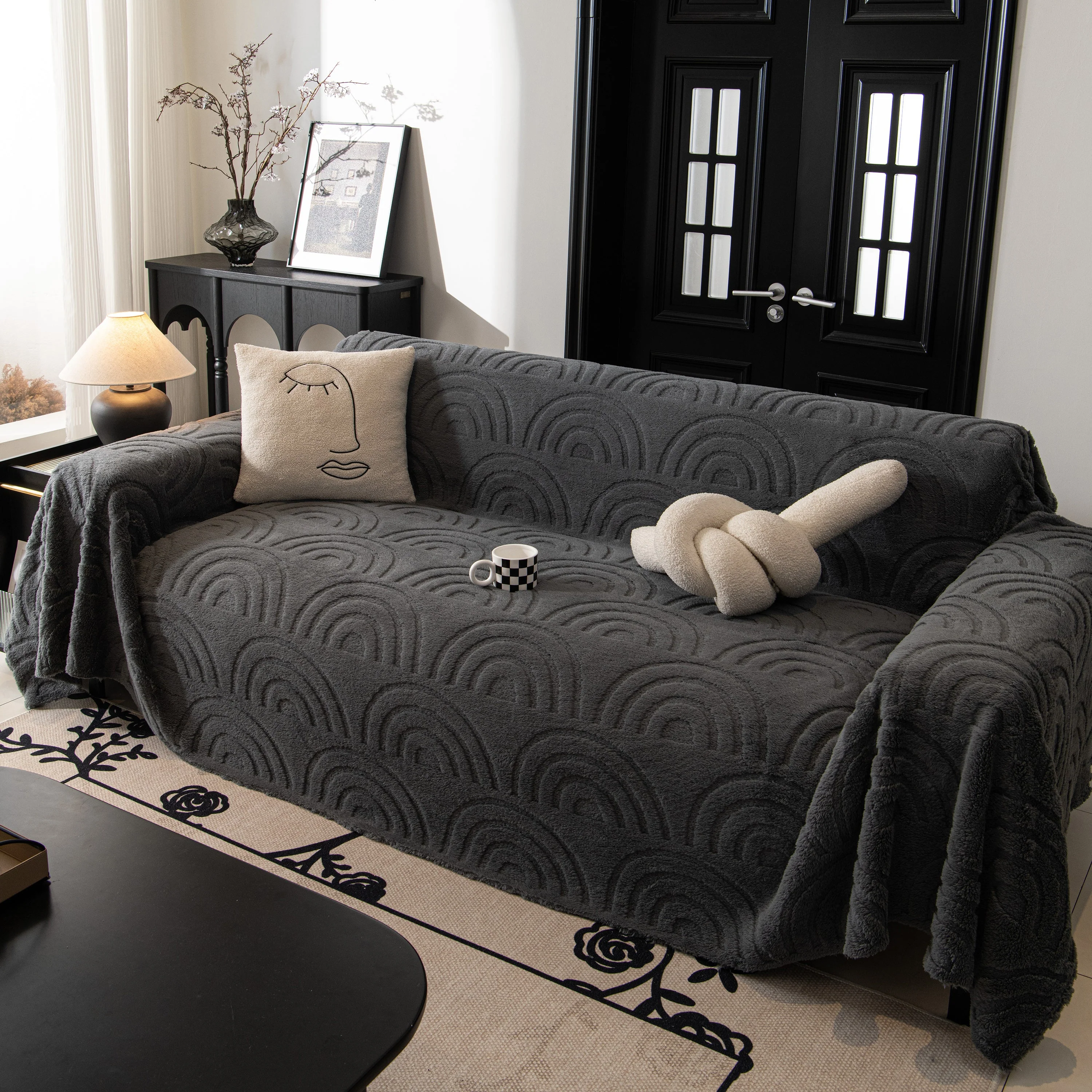 Plush Warm Decor Couch Cover Soft Jacquard Fleece Throw Blankets for Bed Couch Sofa Chair - Image 15