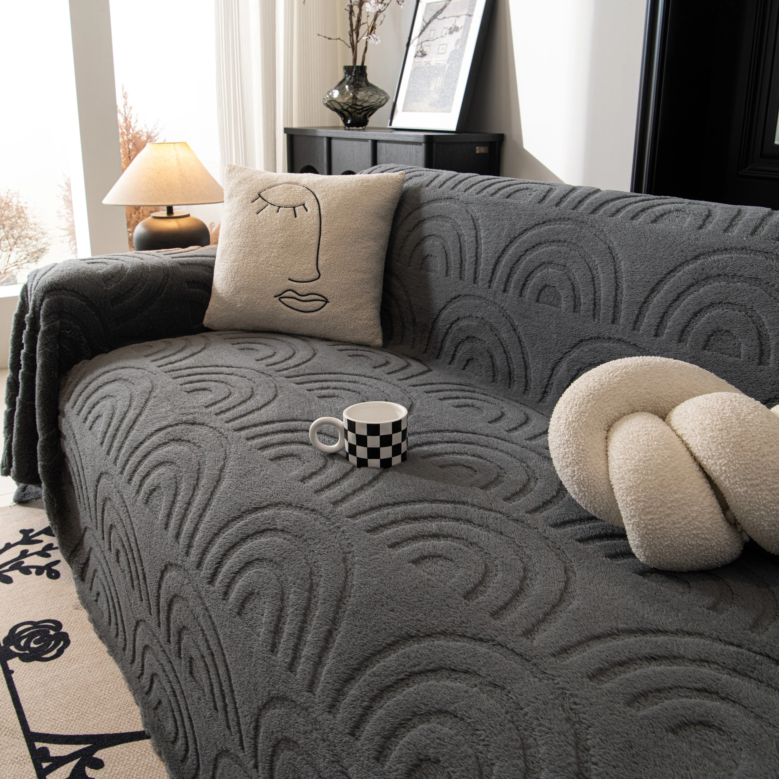 Plush Warm Decor Couch Cover Soft Jacquard Fleece Throw Blankets for Bed Couch Sofa Chair - Image 16