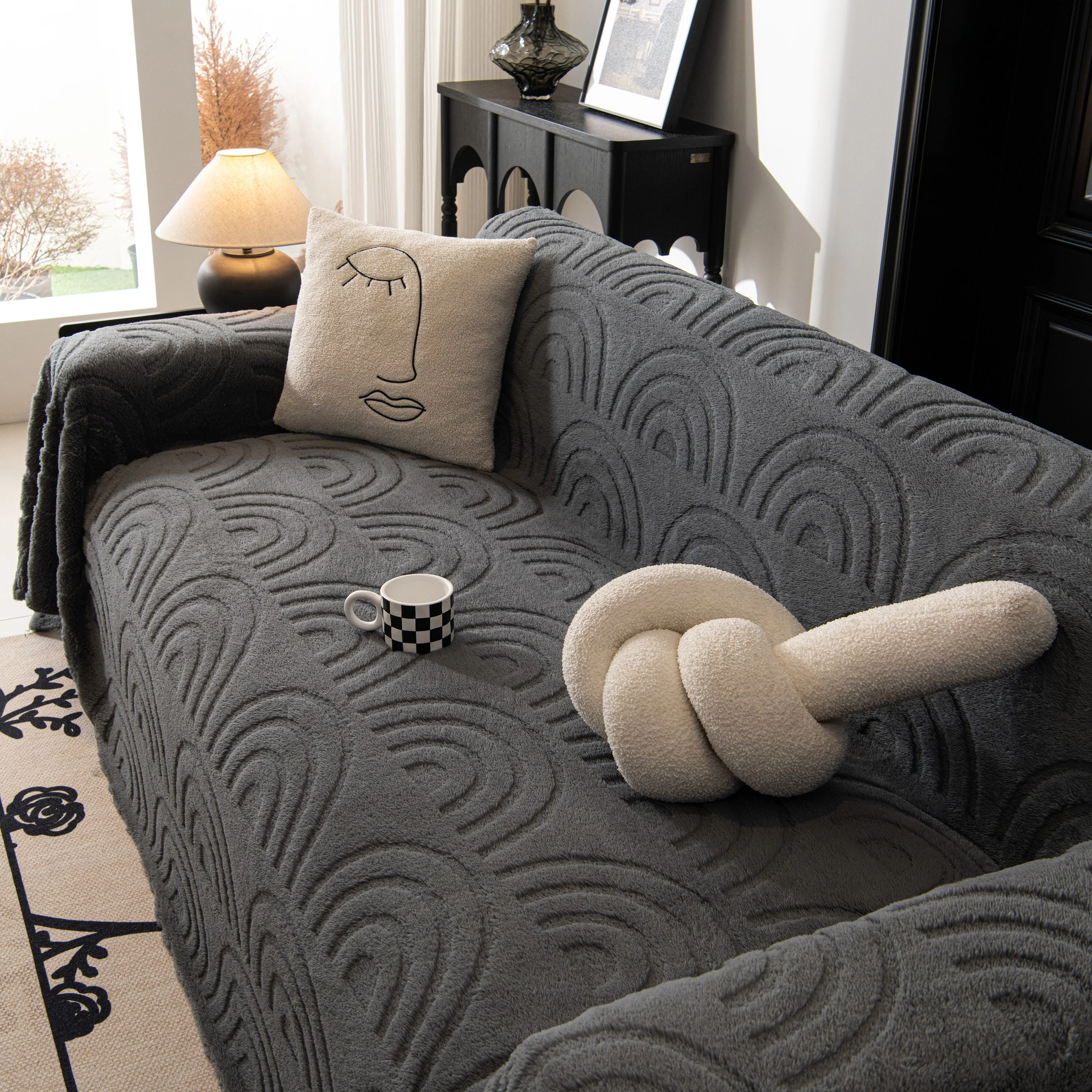 Plush Warm Decor Couch Cover Soft Jacquard Fleece Throw Blankets for Bed Couch Sofa Chair - Image 18