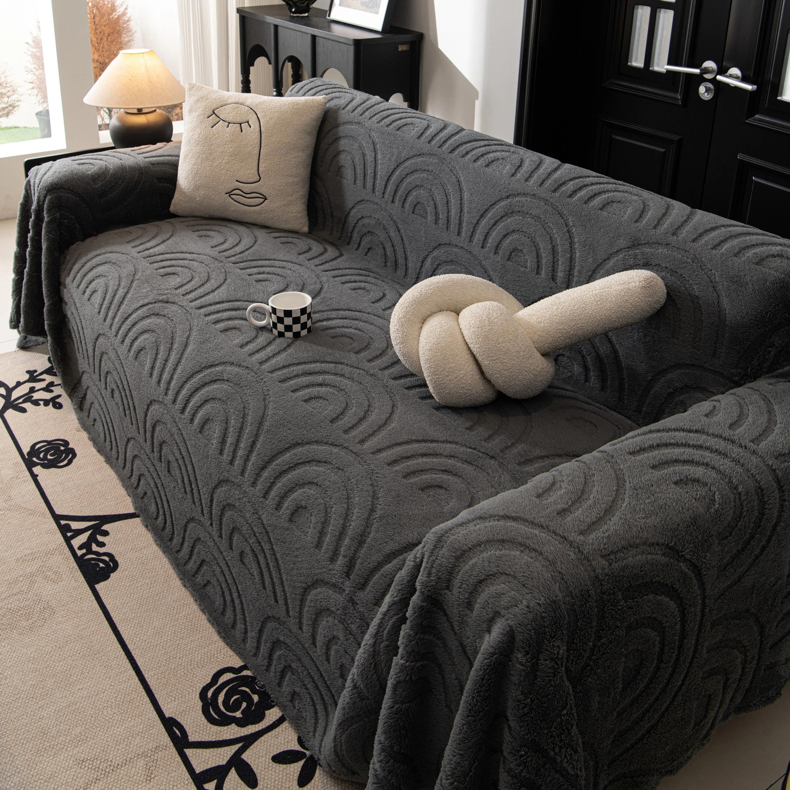 Plush Warm Decor Couch Cover Soft Jacquard Fleece Throw Blankets for Bed Couch Sofa Chair - Image 20