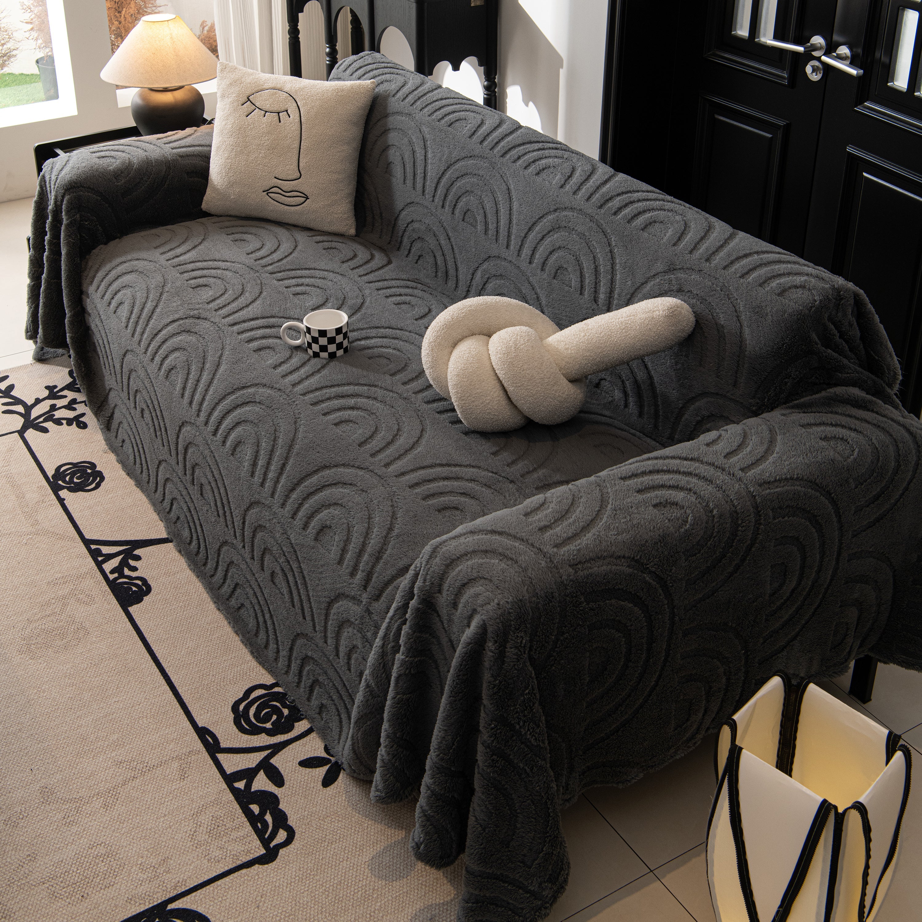 Plush Warm Decor Couch Cover Soft Jacquard Fleece Throw Blankets for Bed Couch Sofa Chair - Image 21